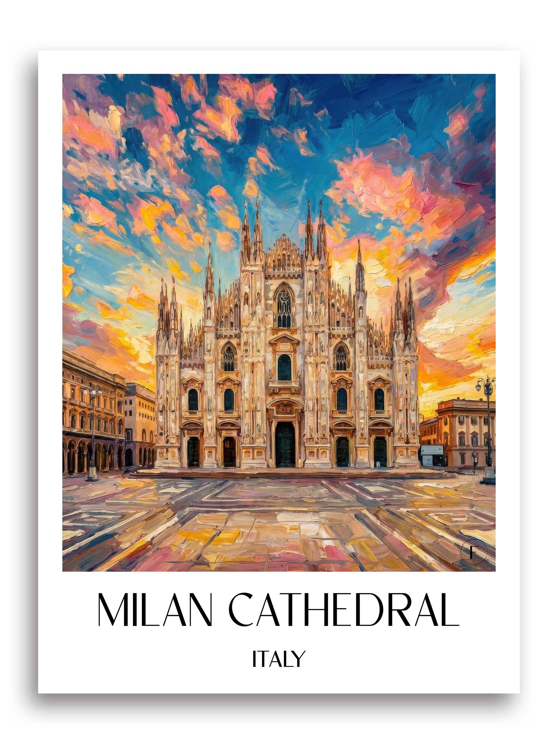 Mailänder Dom Poster - Italien - Italien Kunstdruck - Ölgemälde von A4 bis A1