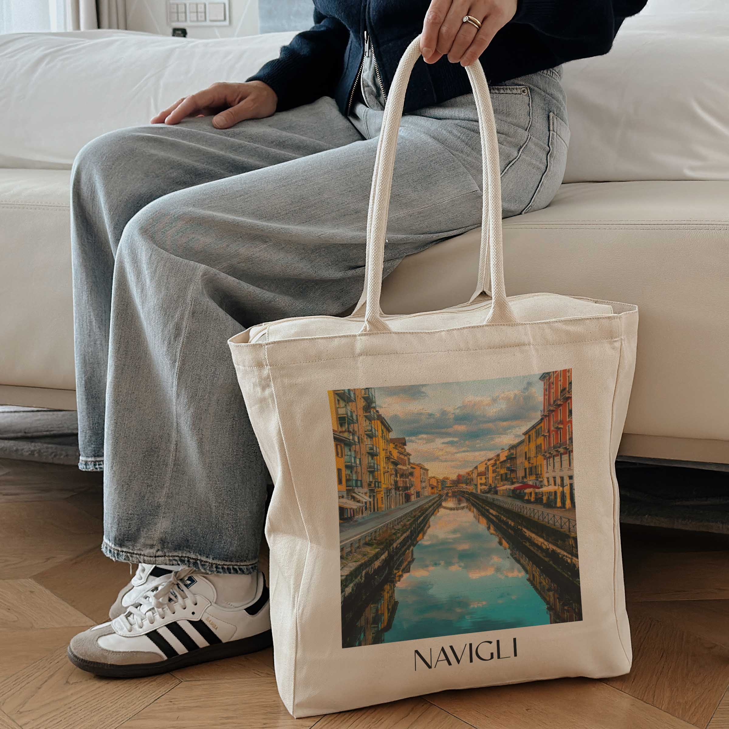 navigli-mailand-italien-einkaufstasche-oil-painting-oelgemaelde