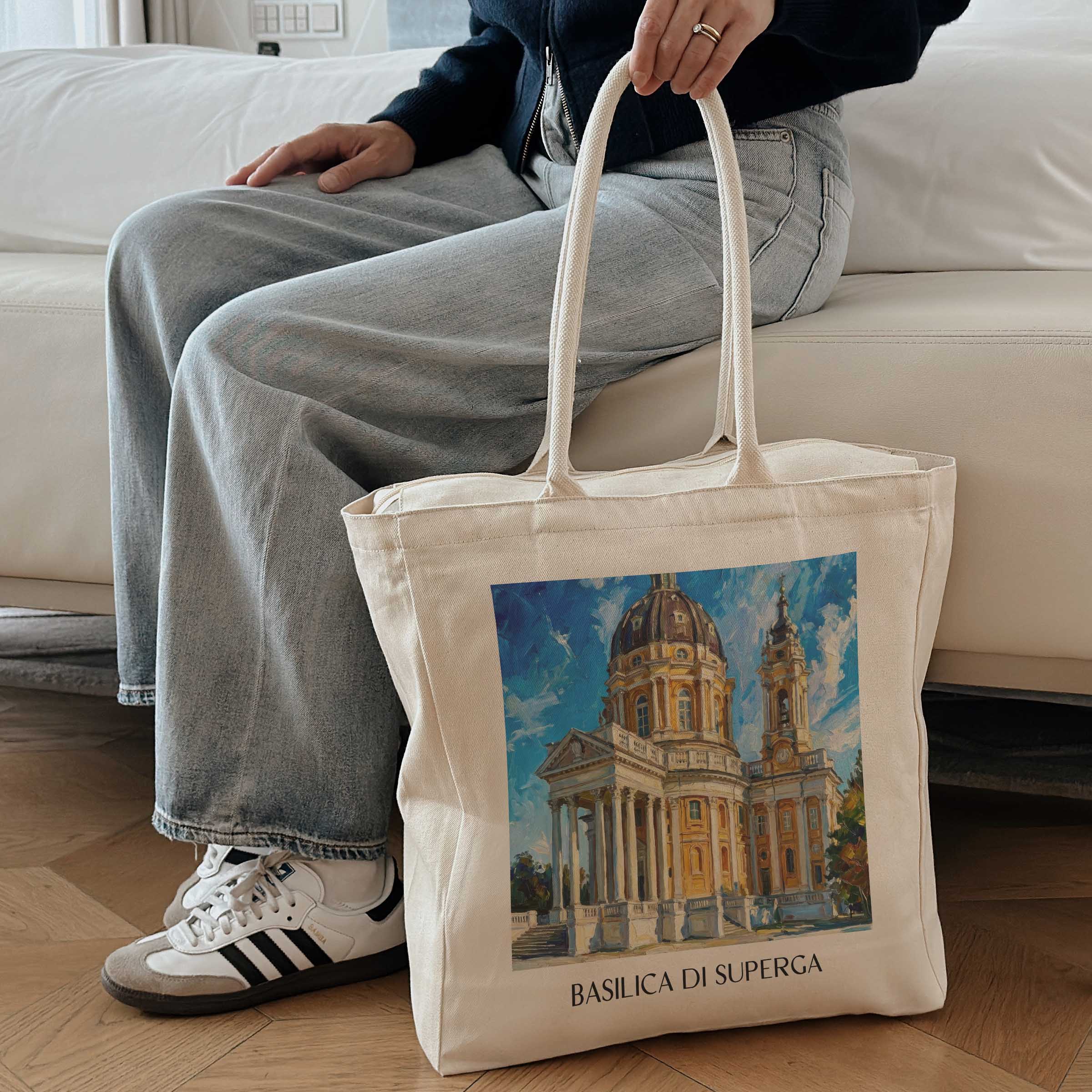 basilica-di-superga-turin-italien-einkaufstasche-oil-painting-oelgemaelde