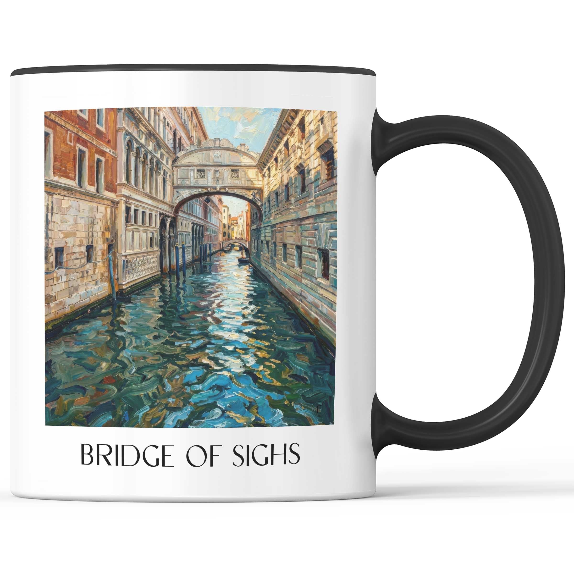 Seufzerbrücke Kaffeebecher - Venedig - Italien Becher - Kaffeetasse im Ölgemälde Stil