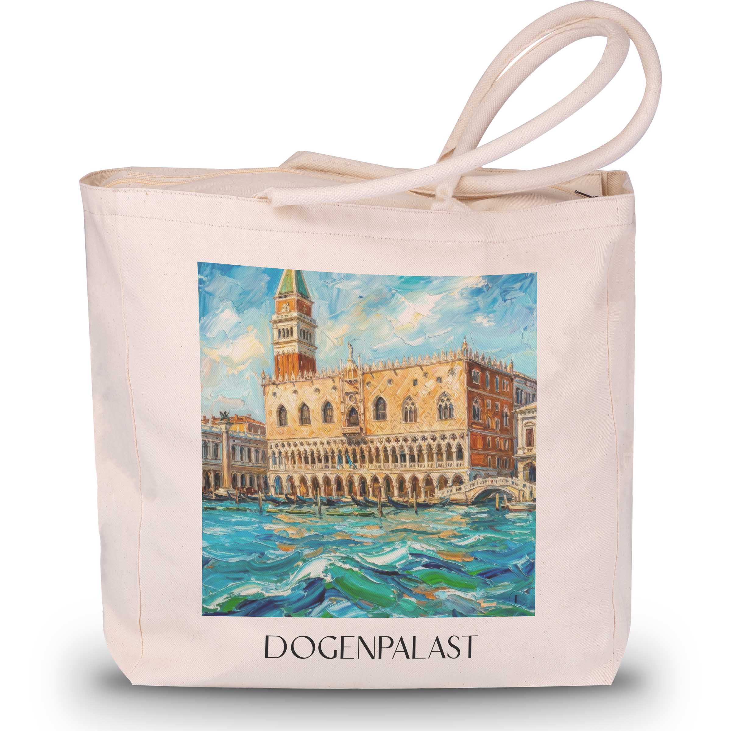 dogenpalast-venedig-italien-einkaufstasche-oil-painting-oelgemaelde