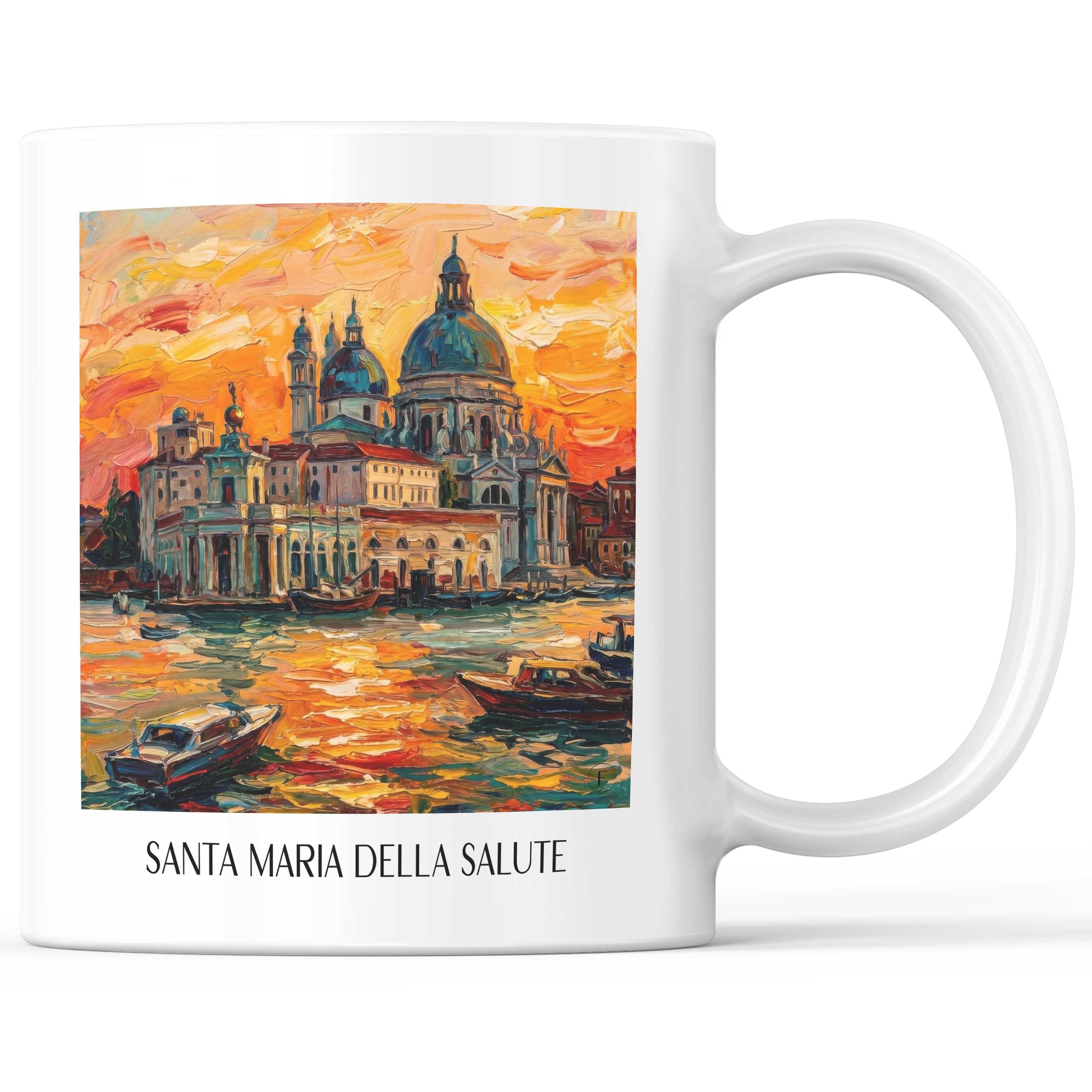Santa Maria della Salute Kaffeebecher - Venedig - Italien Becher - Kaffeetasse im Ölgemälde Stil