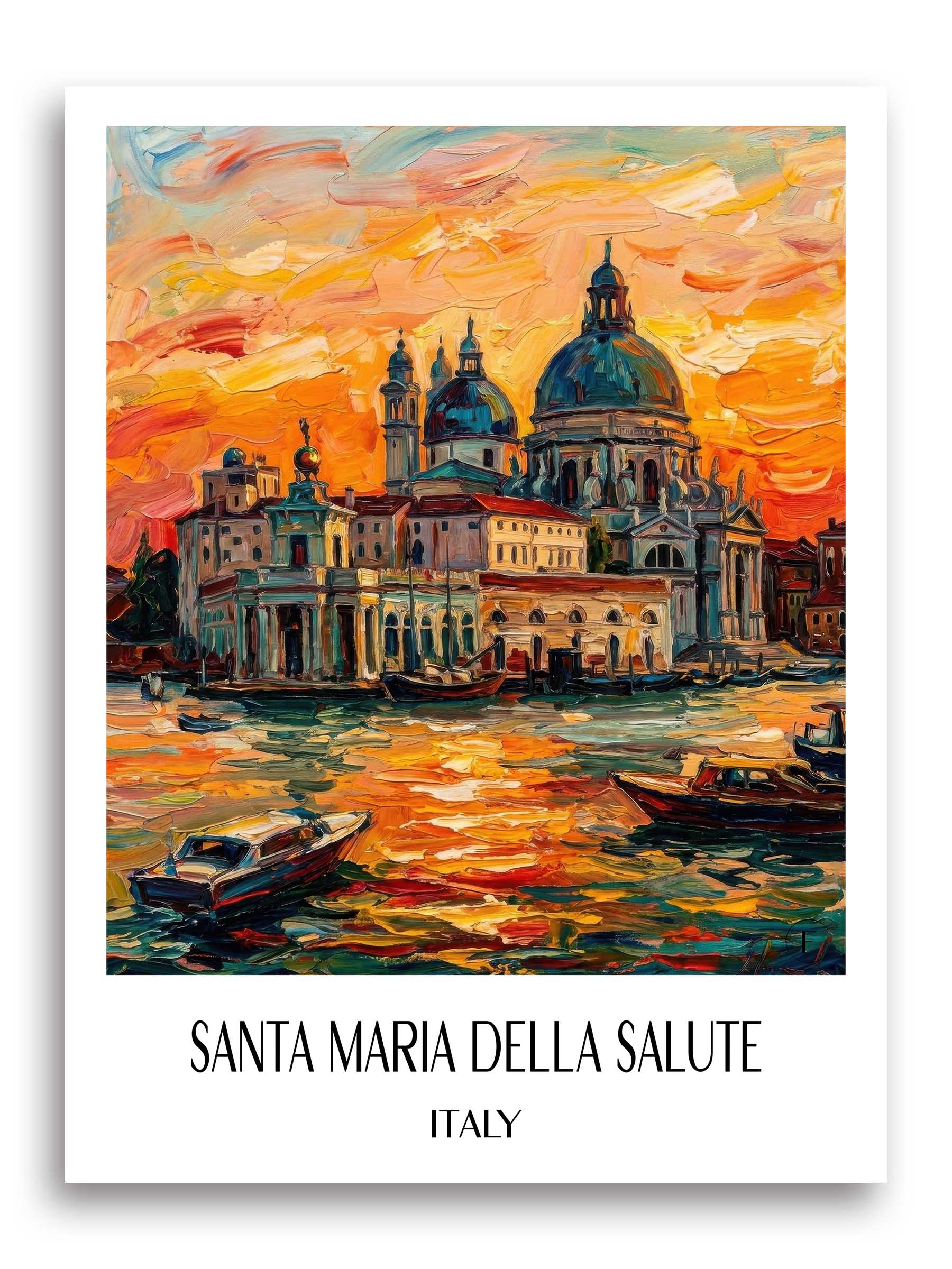 Santa Maria della Salute Poster - Venedig - Italien Kunstdruck - Ölgemälde von A4 bis A1