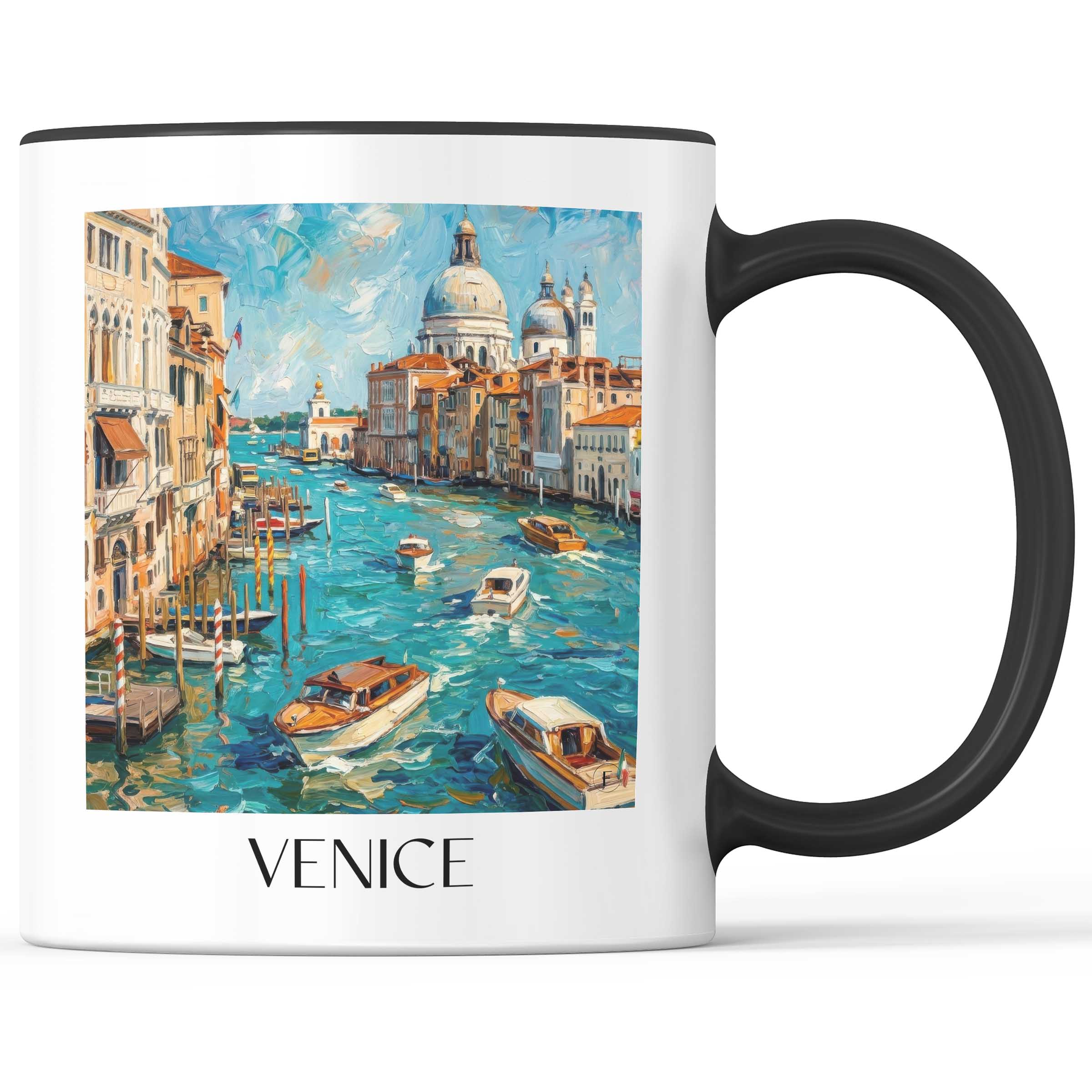 Venedig Kaffeebecher - Italien - Italien Becher - Kaffeetasse im Ölgemälde Stil
