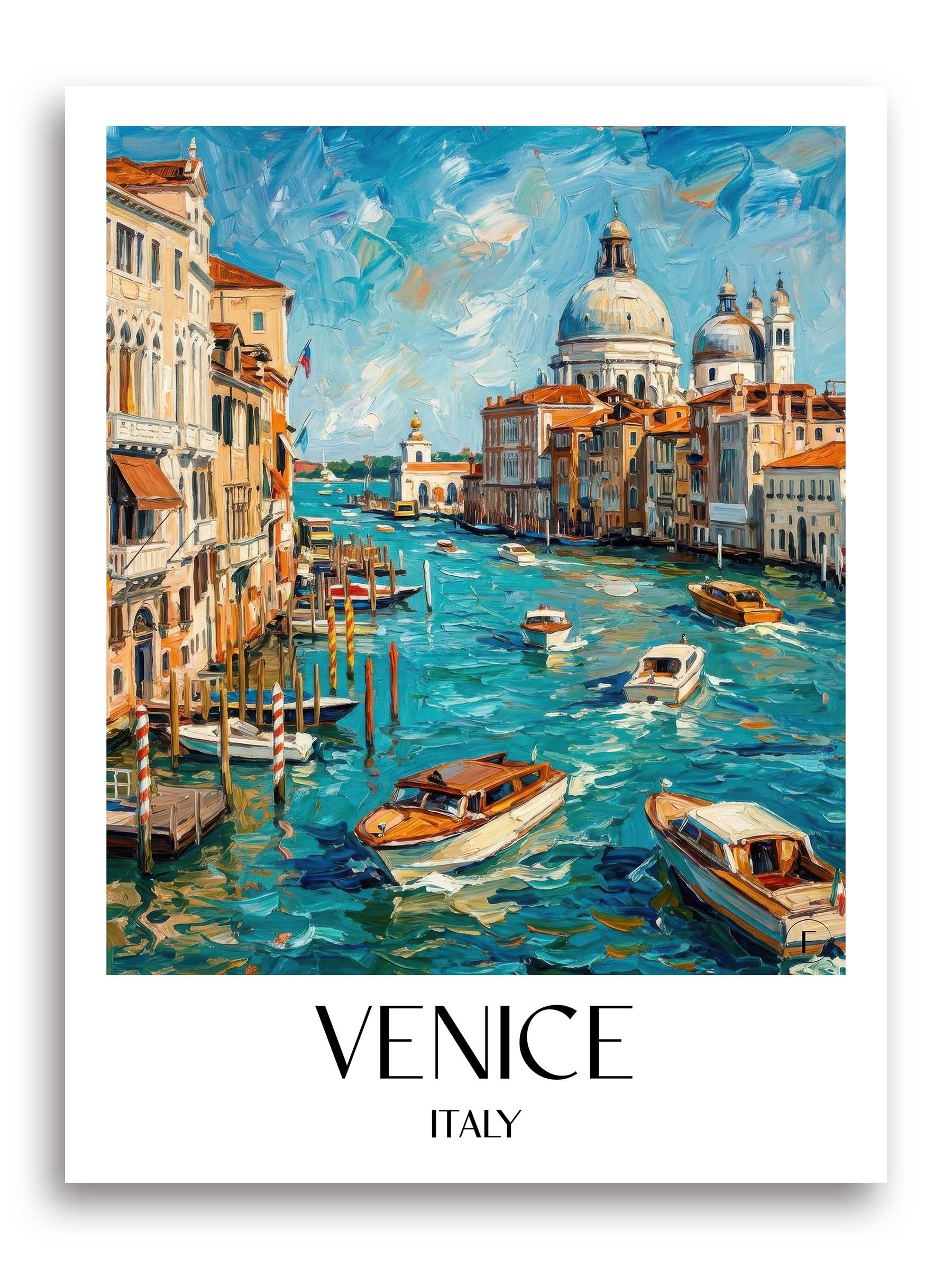 Venedig Poster - Italien - Italien Kunstdruck - Ölgemälde von A4 bis A1