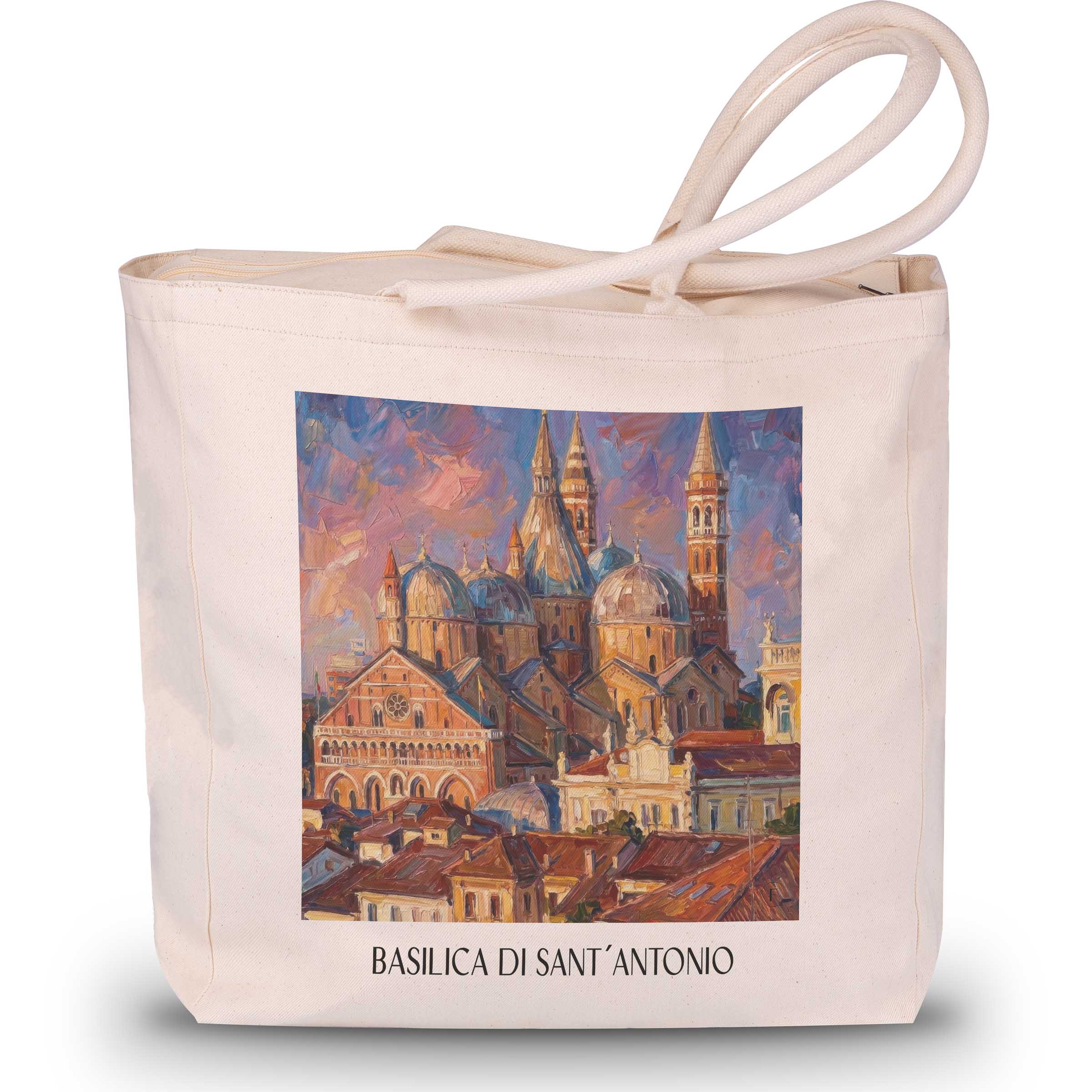 basilica-di-sant´antonio-padua-italien-einkaufstasche-oil-painting-oelgemaelde