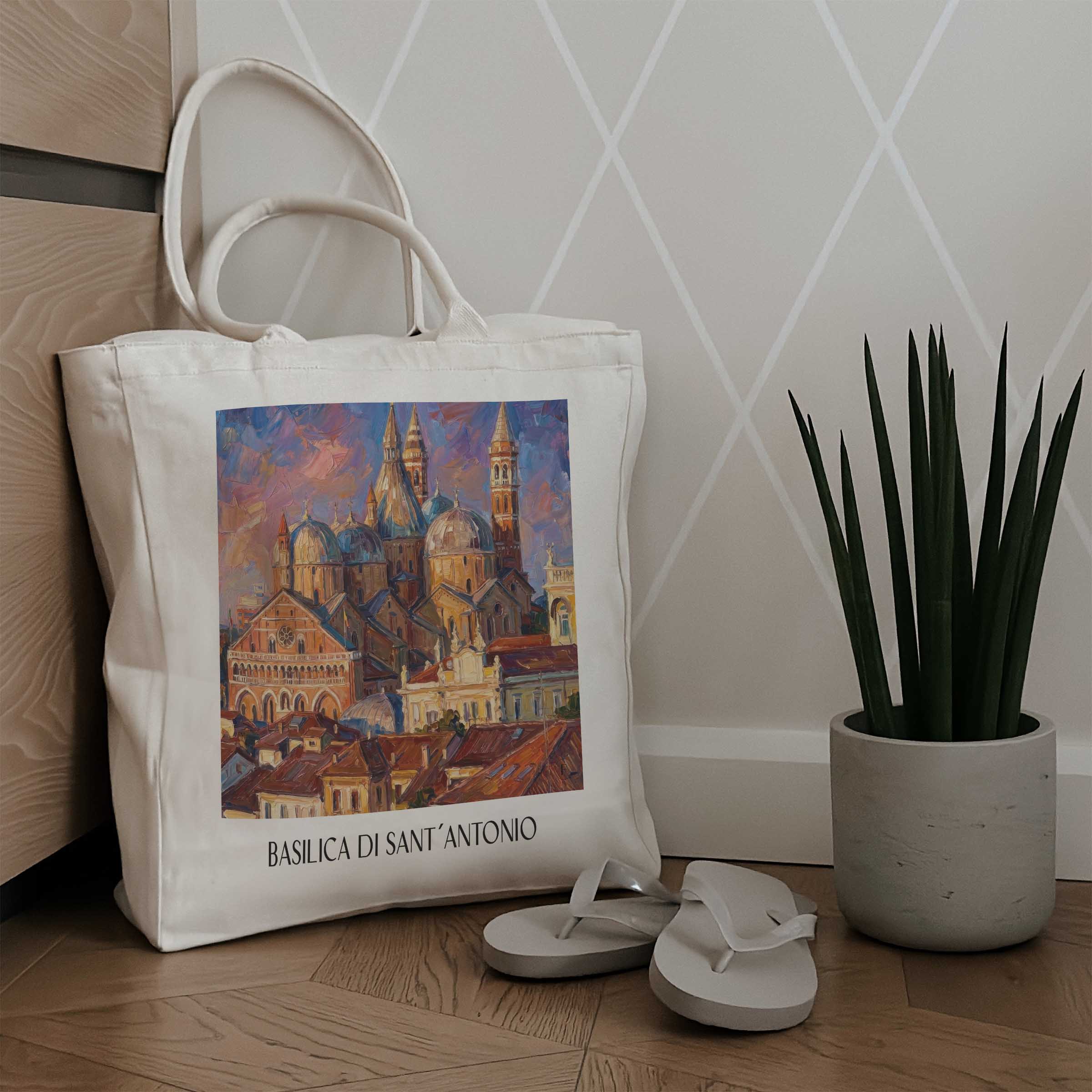 basilica-di-sant´antonio-padua-italien-einkaufstasche-oil-painting-oelgemaelde