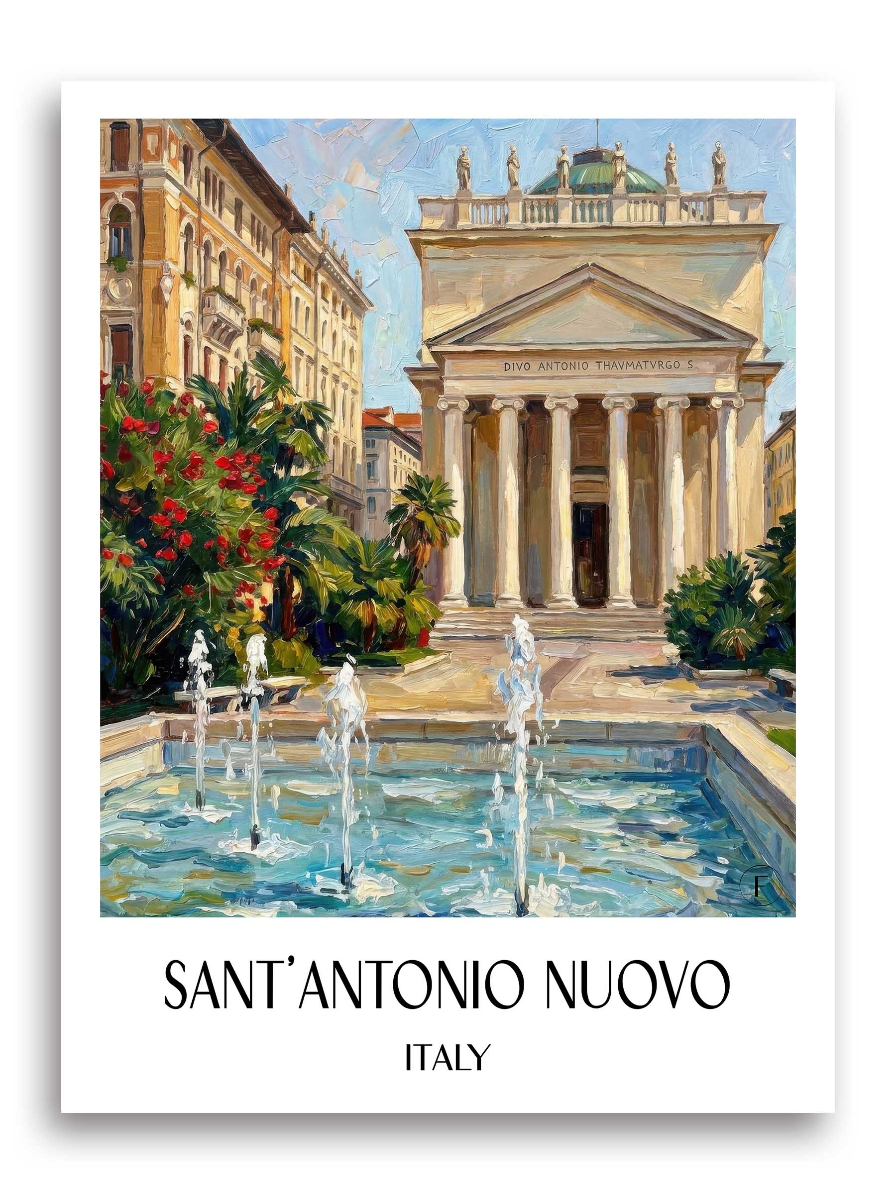 Sant´Antonio Nuovo Poster - Triest - Italien Kunstdruck - Ölgemälde von A4 bis A1