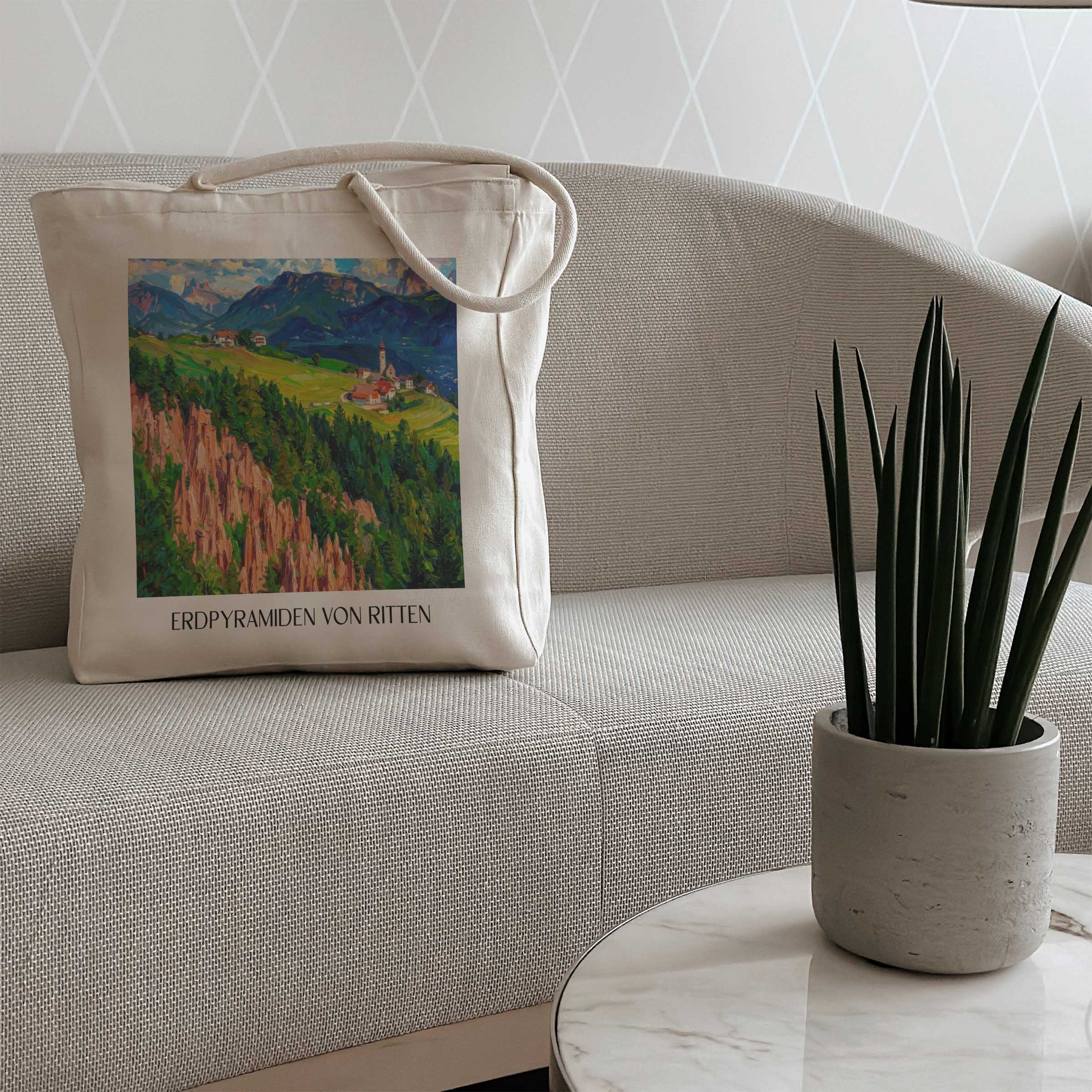 erdpyramiden-von-ritten-südtirol-italien-einkaufstasche-oil-painting-oelgemaelde
