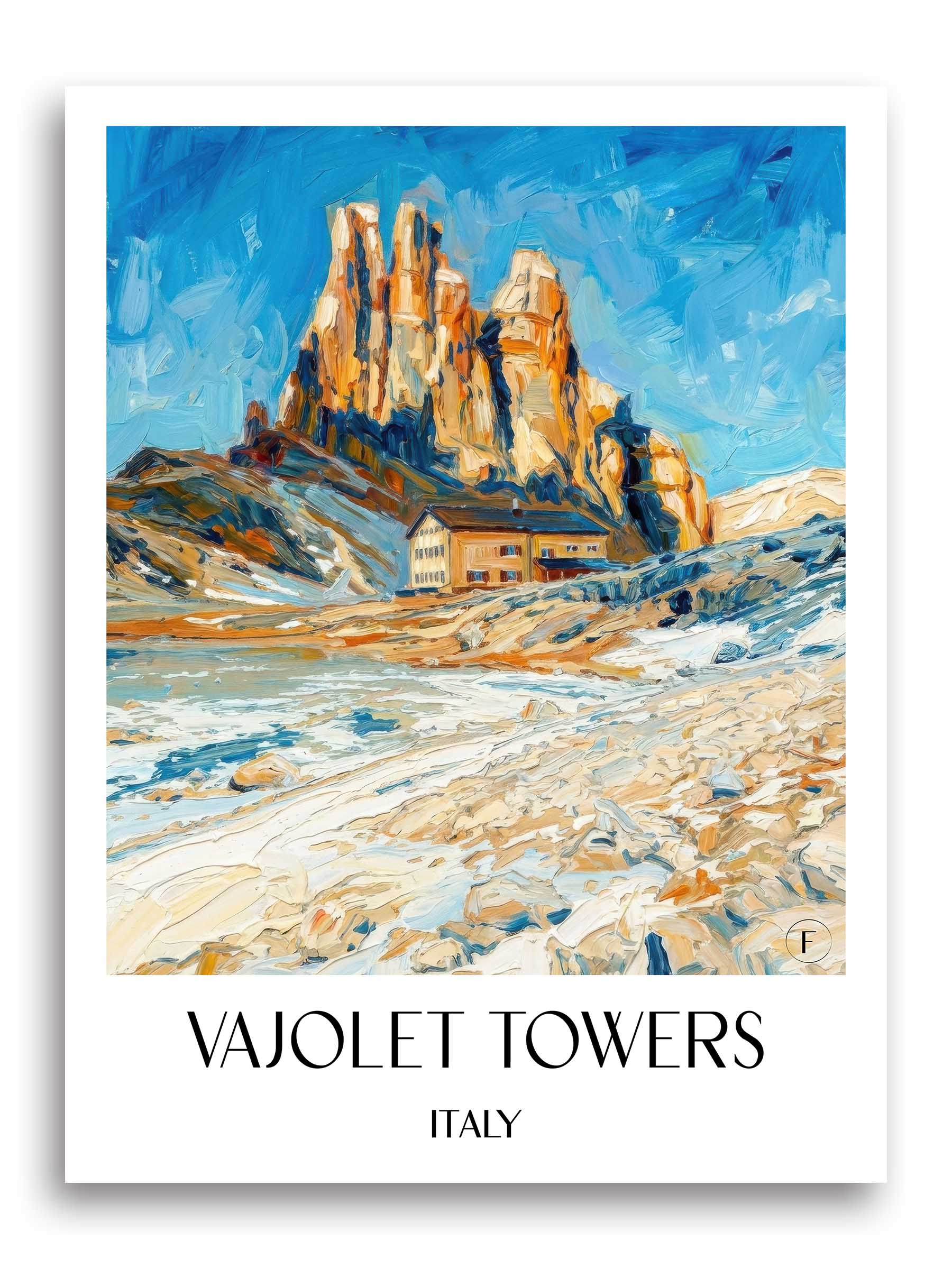 Vajolet-Türme Poster - Dolomiten - Italien Kunstdruck - Ölgemälde von A4 bis A1