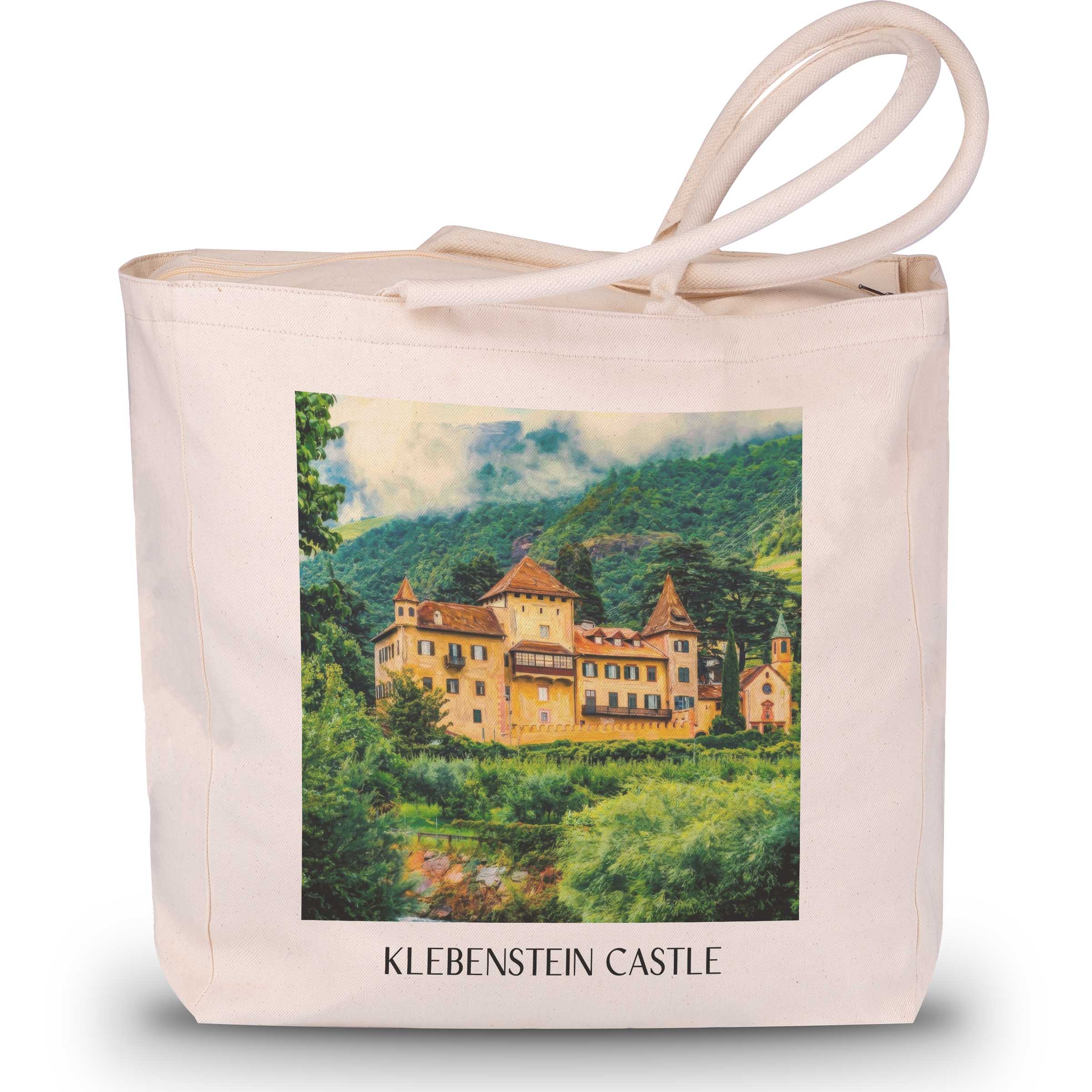Schloss Klebenstein Shopping Tasche - Bozen - Italien Tote Bag - Einkaufstasche im Ölgemälde Stil