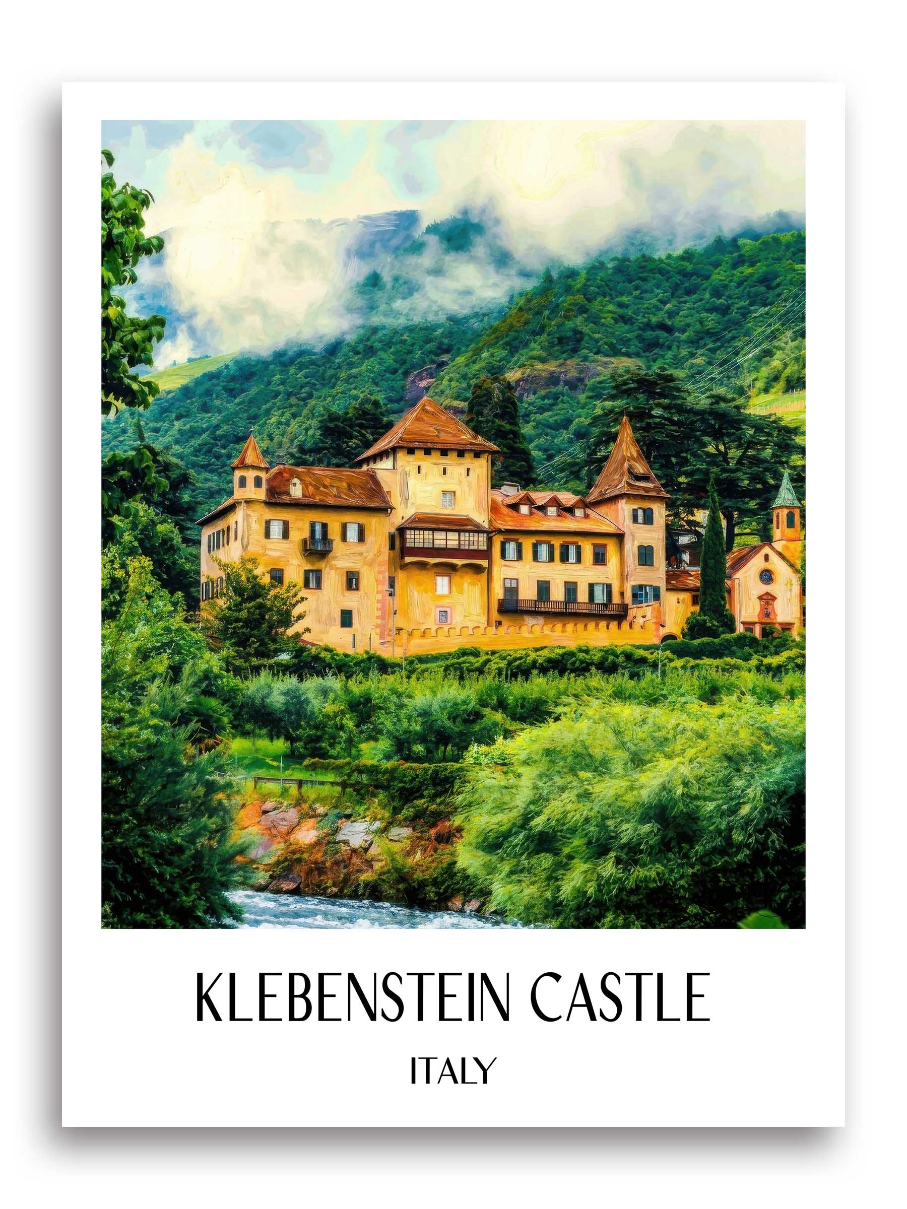 Schloss Klebenstein Poster - Bozen - Italien Kunstdruck - Ölgemälde von A4 bis A1