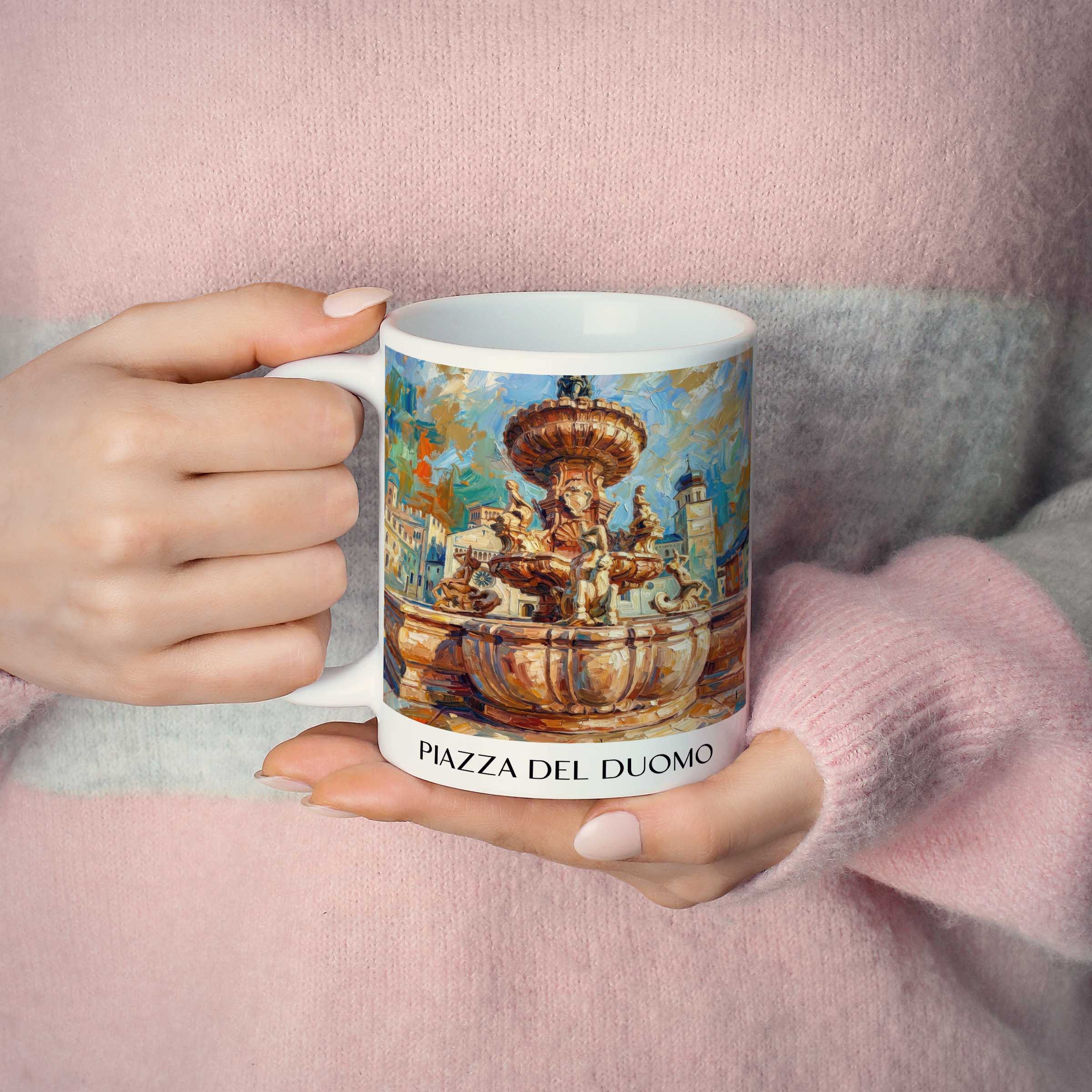 piazza-del-duomo-trient-italien-kaffeebecher-oil-painting-oelgemaelde