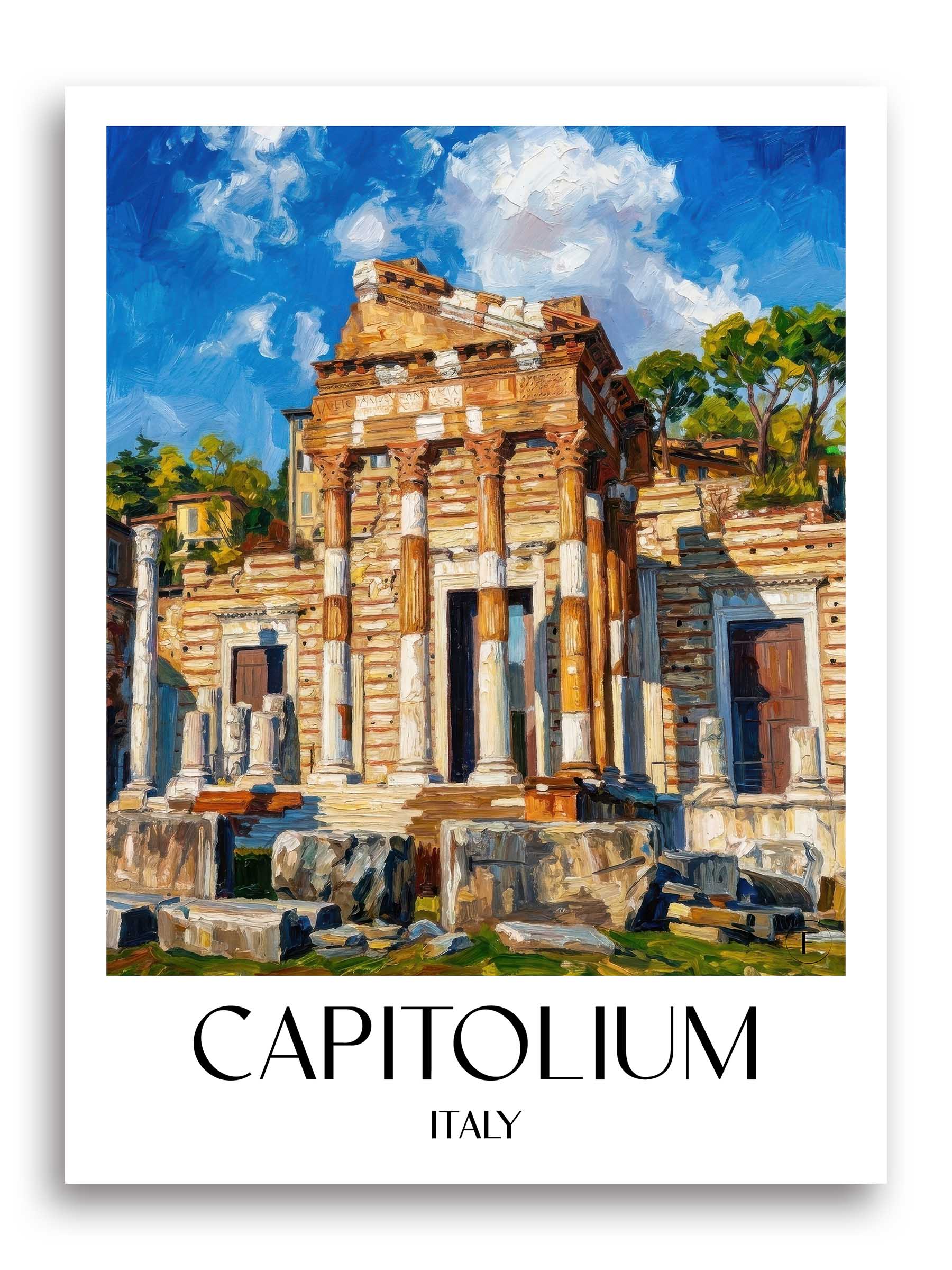 Capitolium Poster - Brescia - Italien Kunstdruck - Ölgemälde von A4 bis A1