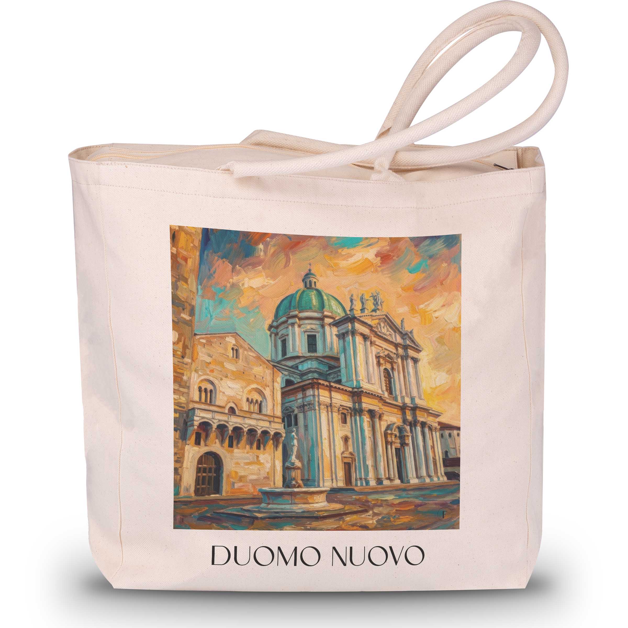 duomo-nuovo-brescia-italien-einkaufstasche-oil-painting-oelgemaelde