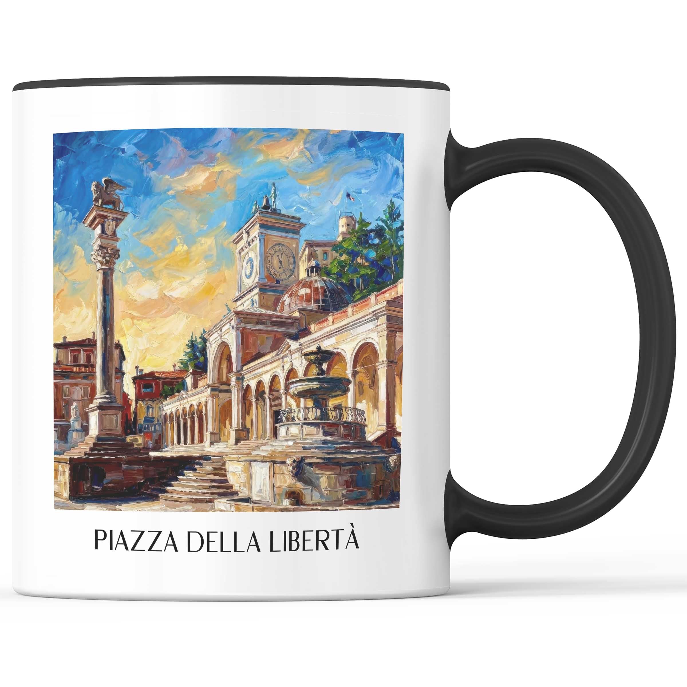 piazza-della-libertà-udine-italien-kaffeebecher-oil-painting-oelgemaelde
