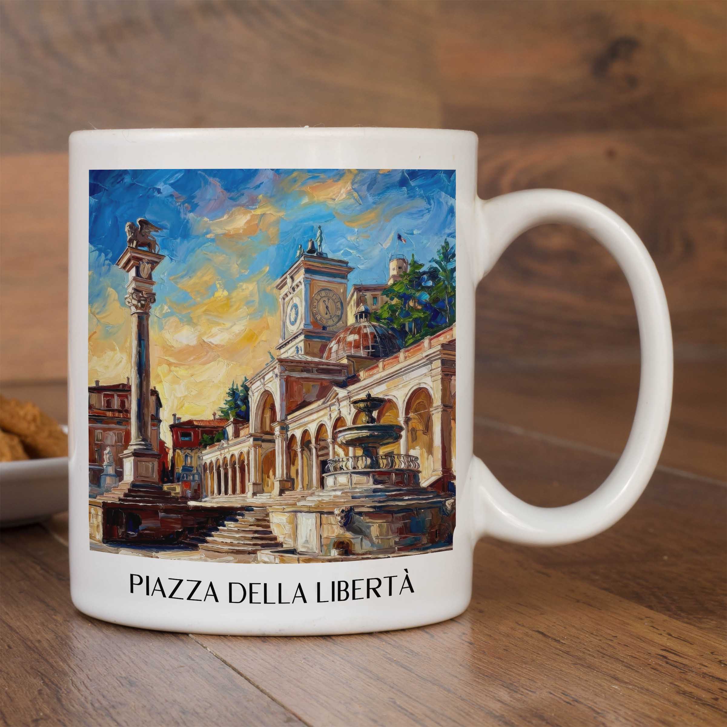 piazza-della-libertà-udine-italien-kaffeebecher-oil-painting-oelgemaelde