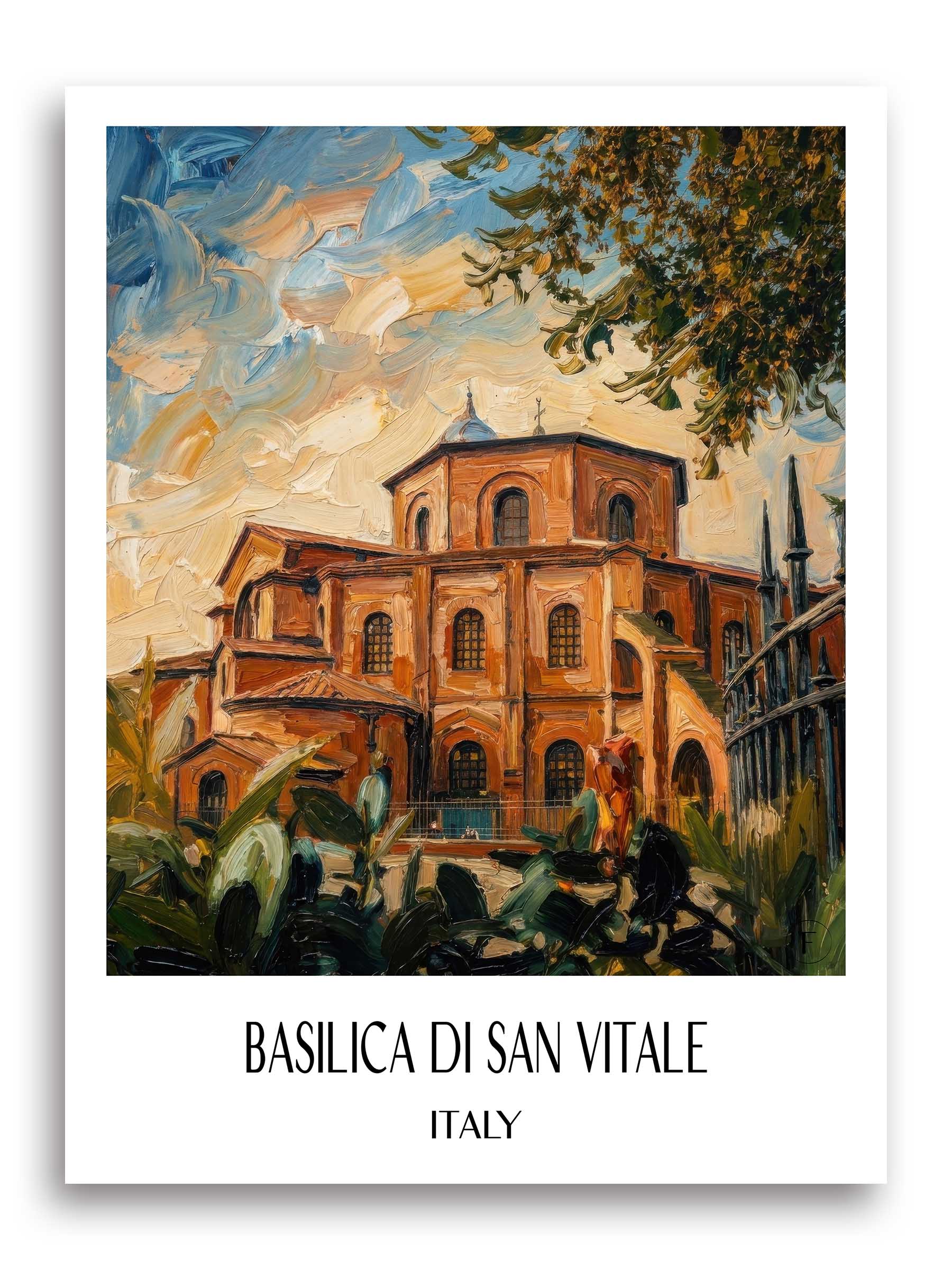 Basilica di San Vitale Poster - Ravenna - Italien Kunstdruck - Ölgemälde von A4 bis A1