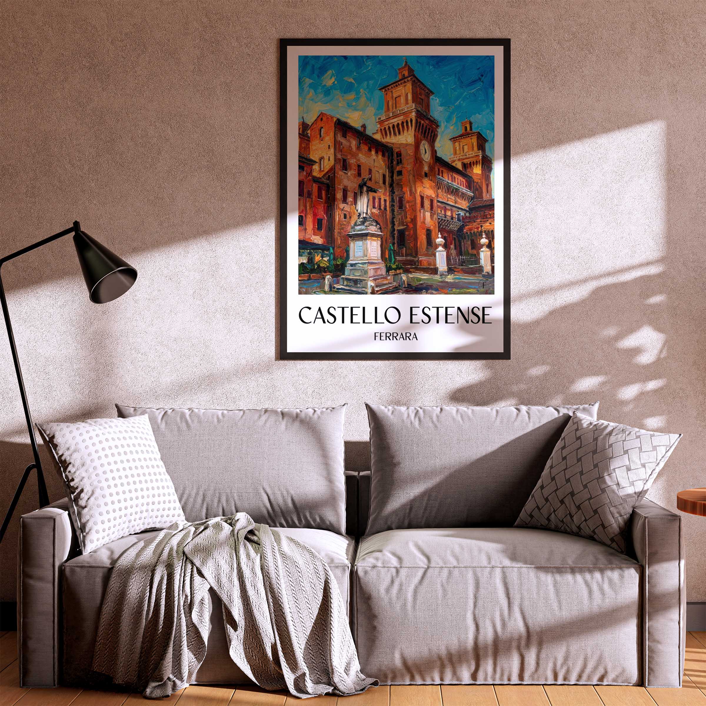 castello-estense-ferrara-italien-poster-oil-painting-oelgemaelde