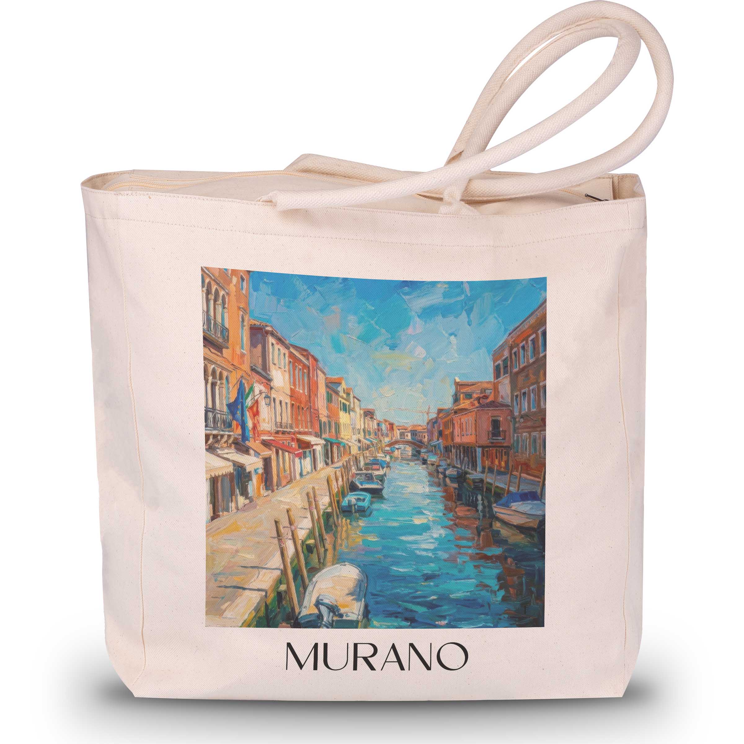 Murano Shopping Tasche - Venedig - Italien Tote Bag - Einkaufstasche im Ölgemälde Stil