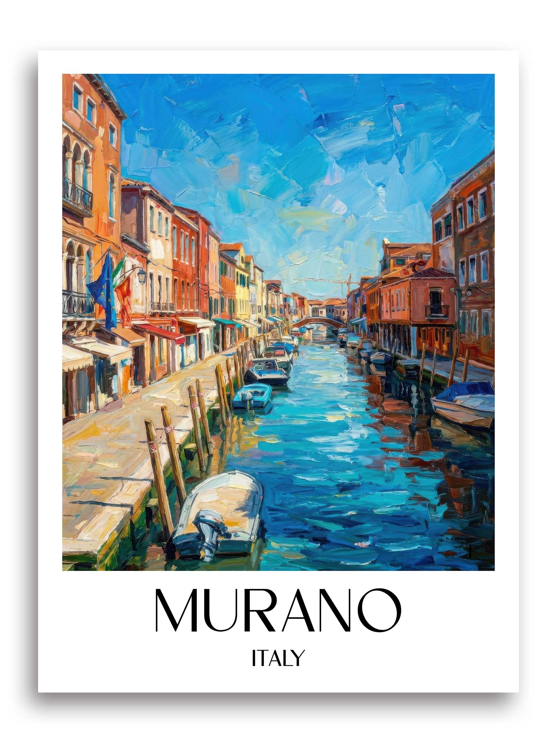 Murano Poster - Venedig - Italien Kunstdruck - Ölgemälde von A4 bis A1