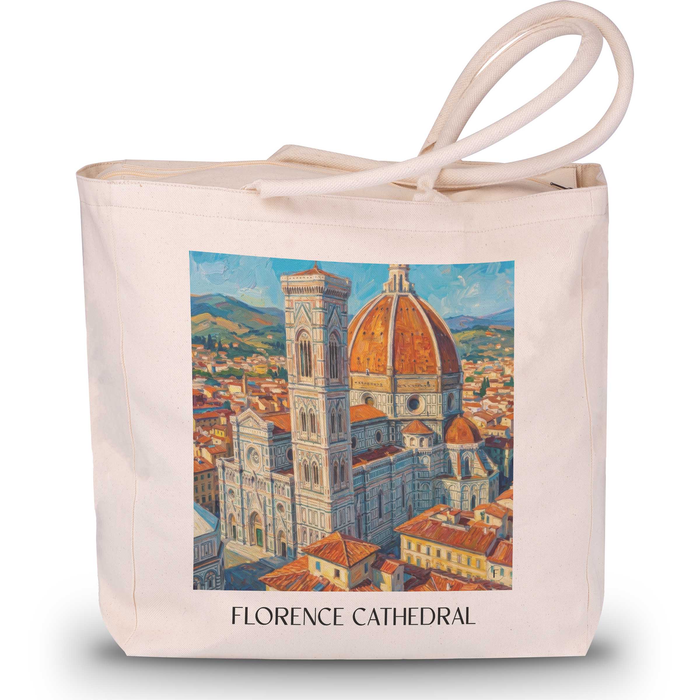 Kathedrale von Florenz Shopping Tasche - Toskana - Italien Tote Bag - Einkaufstasche im Ölgemälde Stil