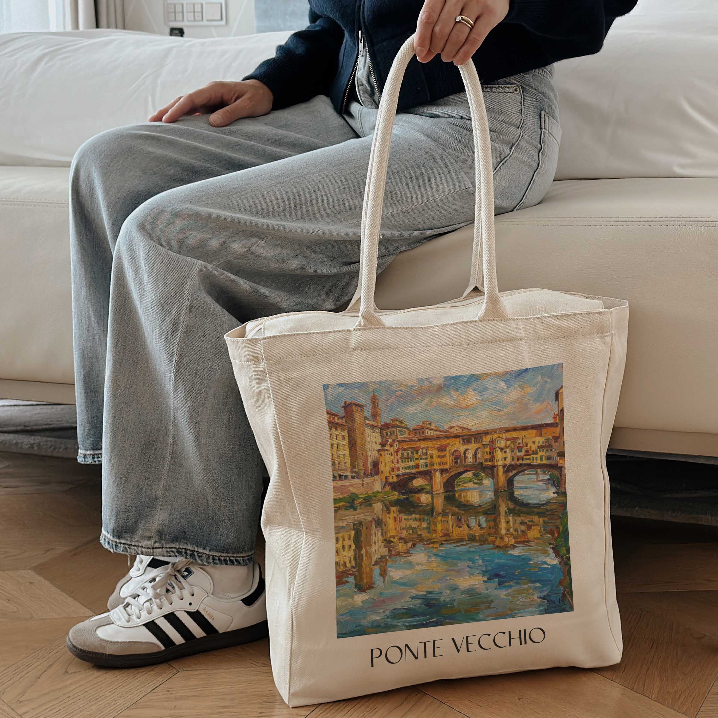 ponte-vecchio-florenz-italien-einkaufstasche-oil-painting-oelgemaelde