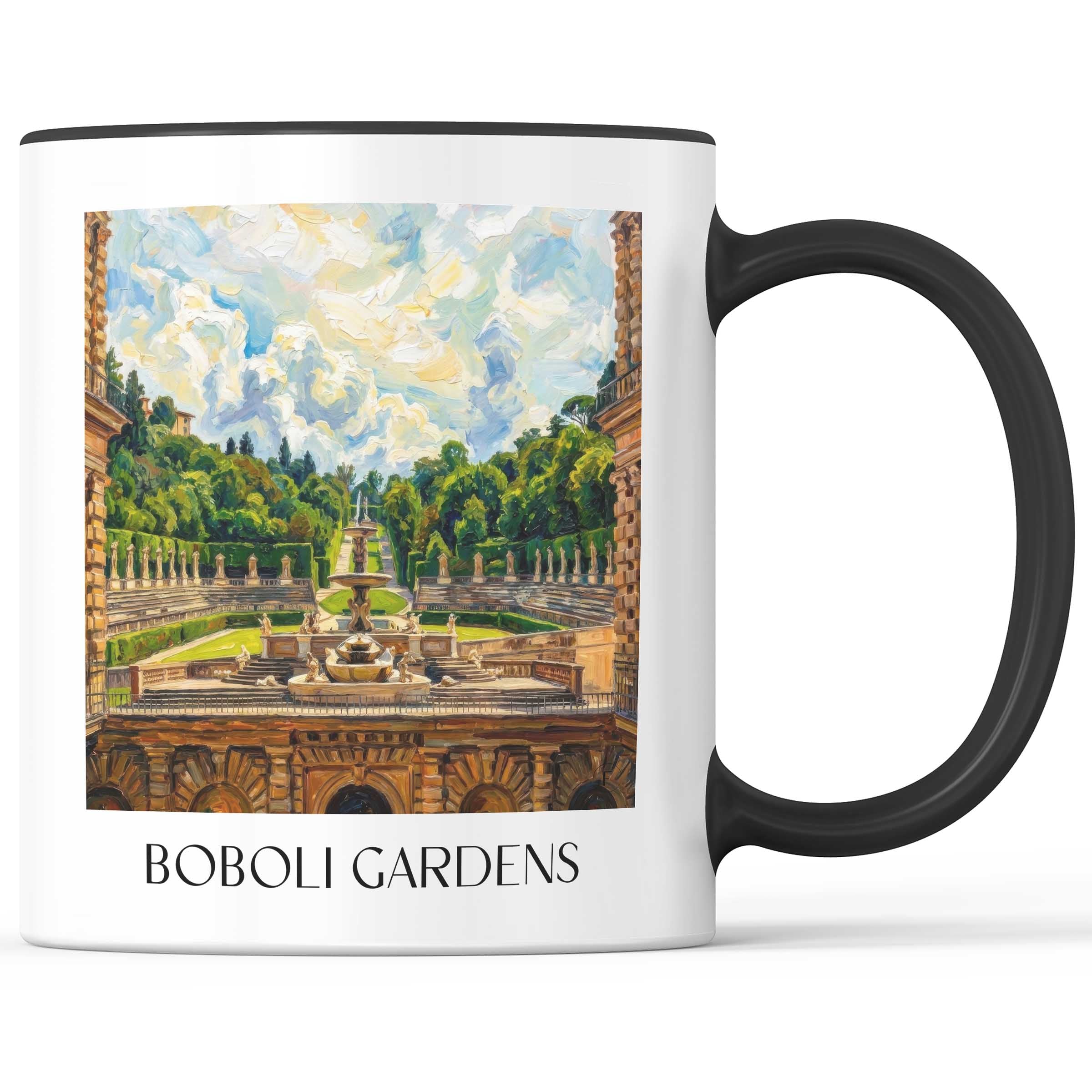 Boboli-Garten Kaffeebecher - Florenz - Italien Becher - Kaffeetasse im Ölgemälde Stil