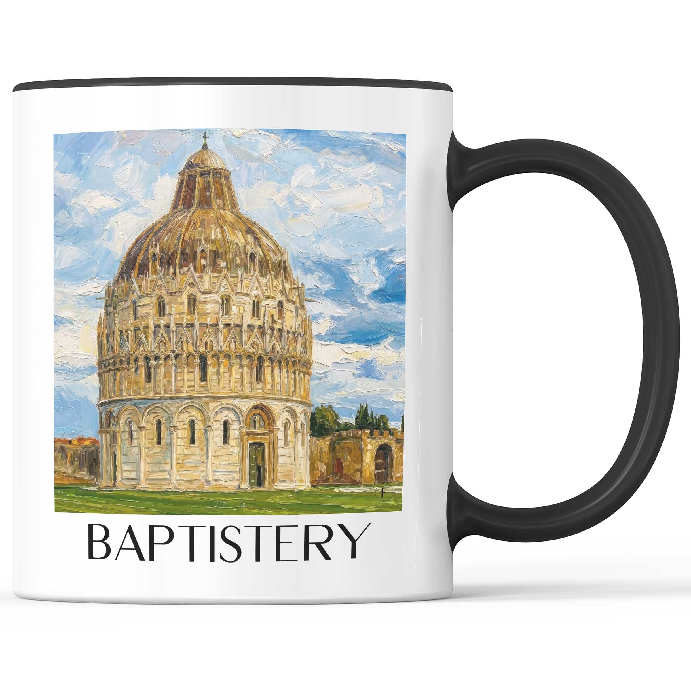 Baptisterium Kaffeebecher - Pisa - Italien Becher - Kaffeetasse im Ölgemälde Stil