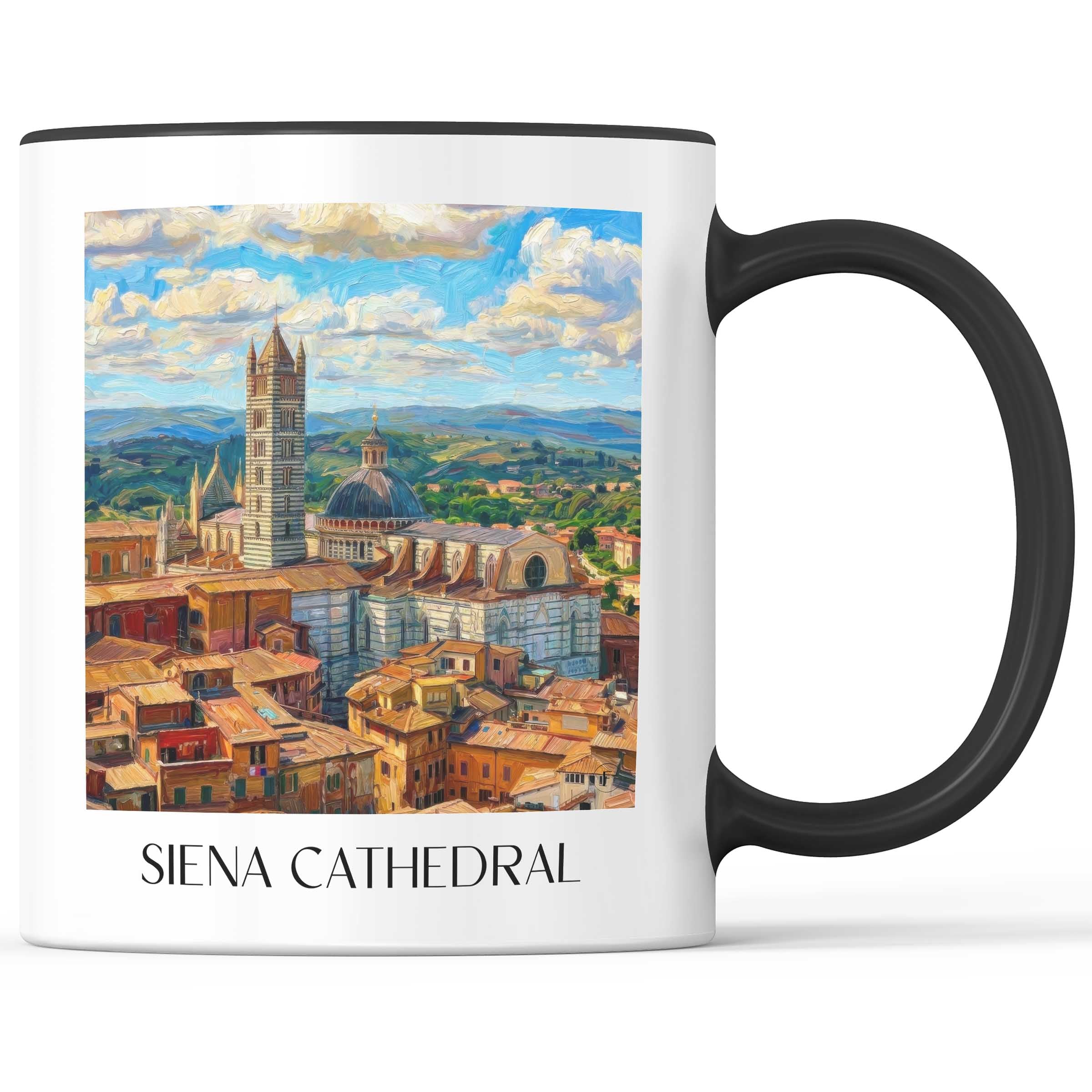Kathedrale von Siena Kaffeebecher - Toskana - Italien Becher - Kaffeetasse im Ölgemälde Stil