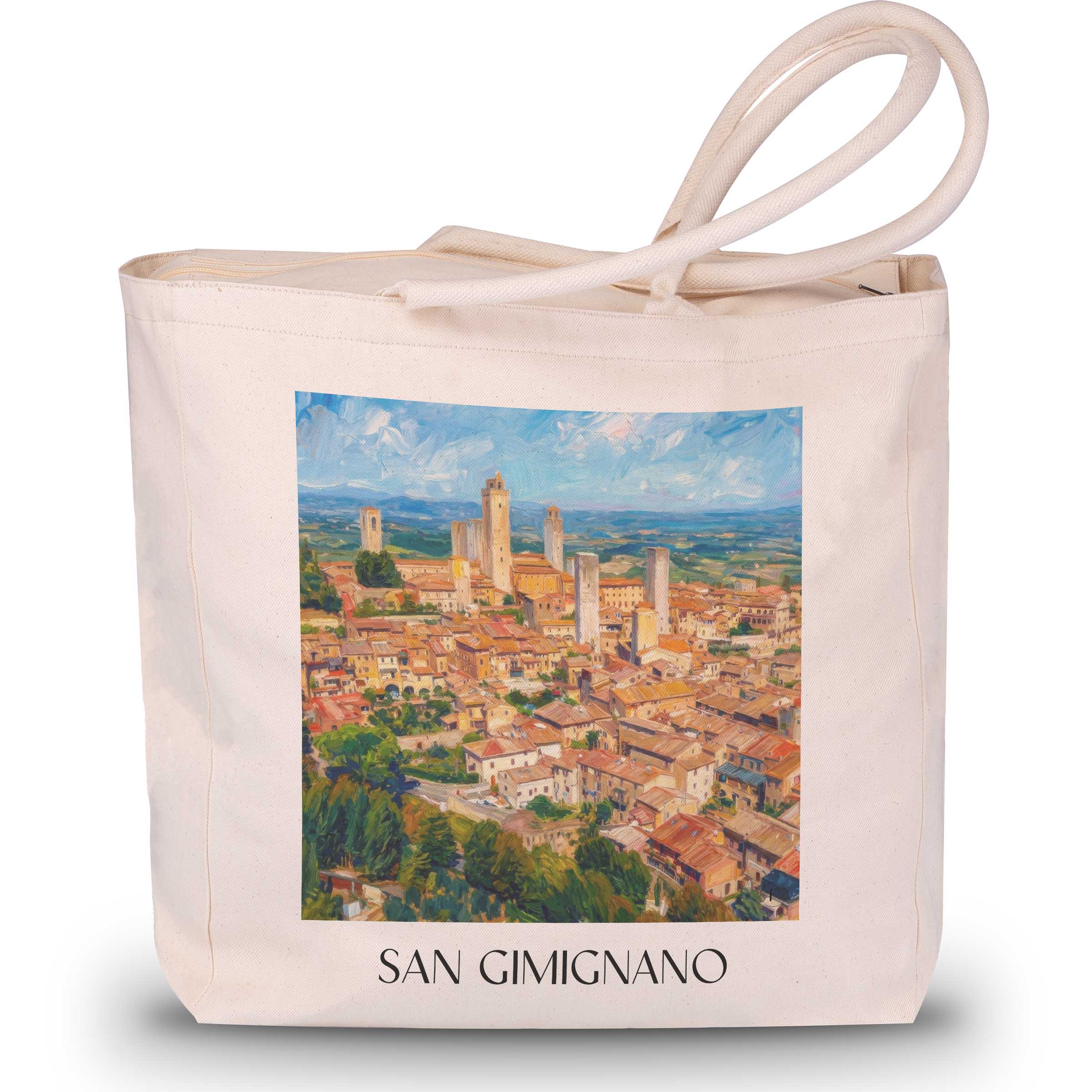 san-gimignano-toskana-italien-einkaufstasche-oil-painting-oelgemaelde