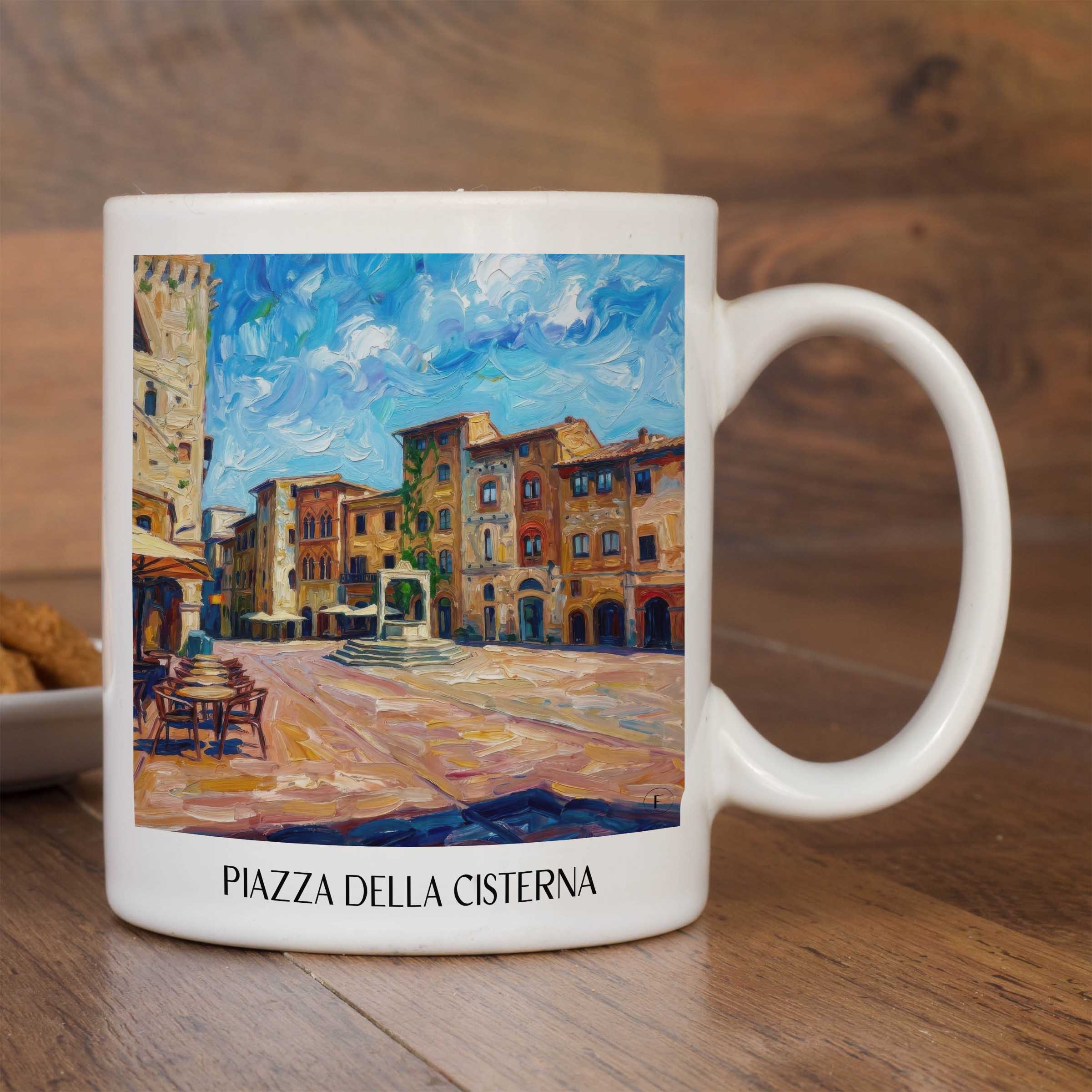 piazza-della-cisterna-san-gimignano-italien-kaffeebecher-oil-painting-oelgemaelde