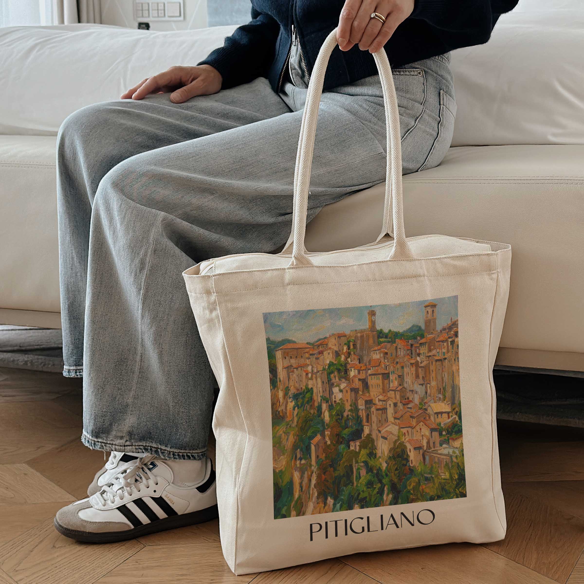 pitigliano-toskana-italien-einkaufstasche-oil-painting-oelgemaelde
