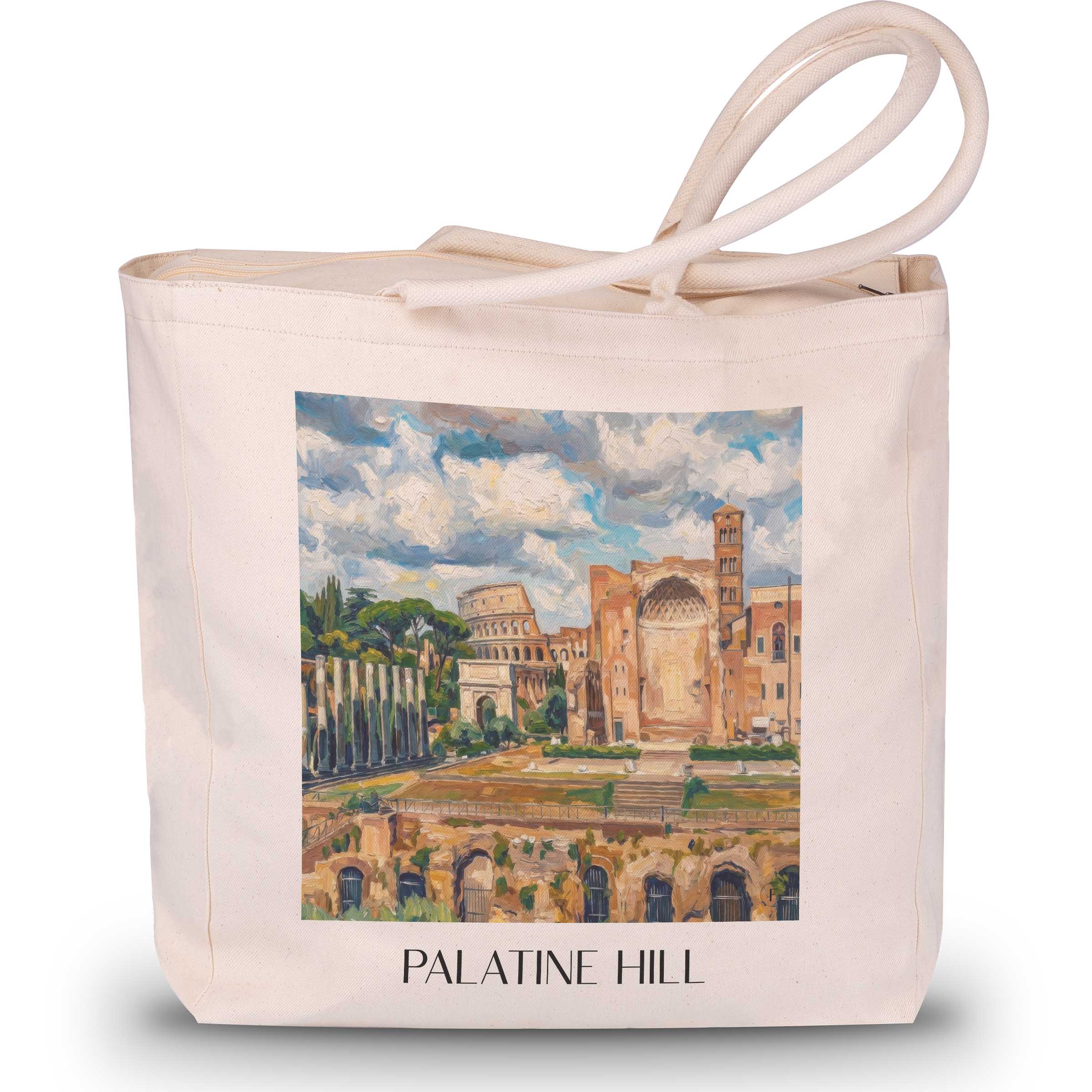 Palatin Hügel Shopping Tasche - Rom - Italien Tote Bag - Einkaufstasche im Ölgemälde Stil