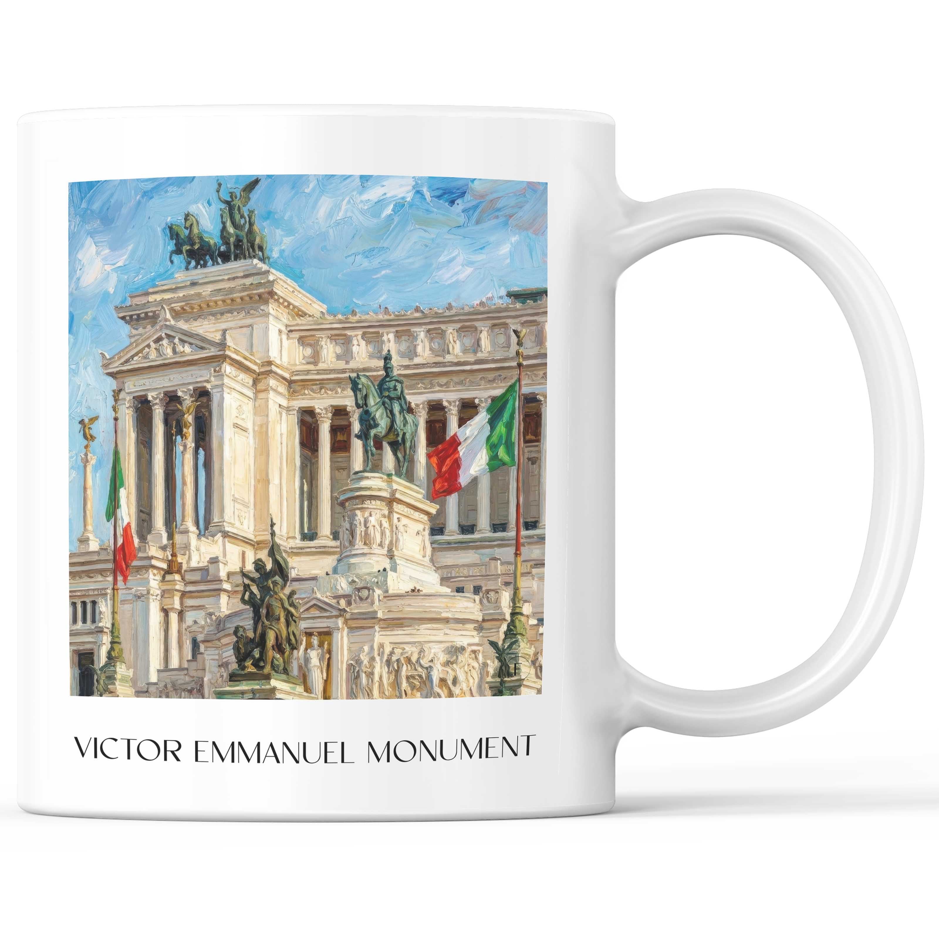 Viktor-Emanuelsdenkmal Kaffeebecher - Rom - Italien Becher - Kaffeetasse im Ölgemälde Stil