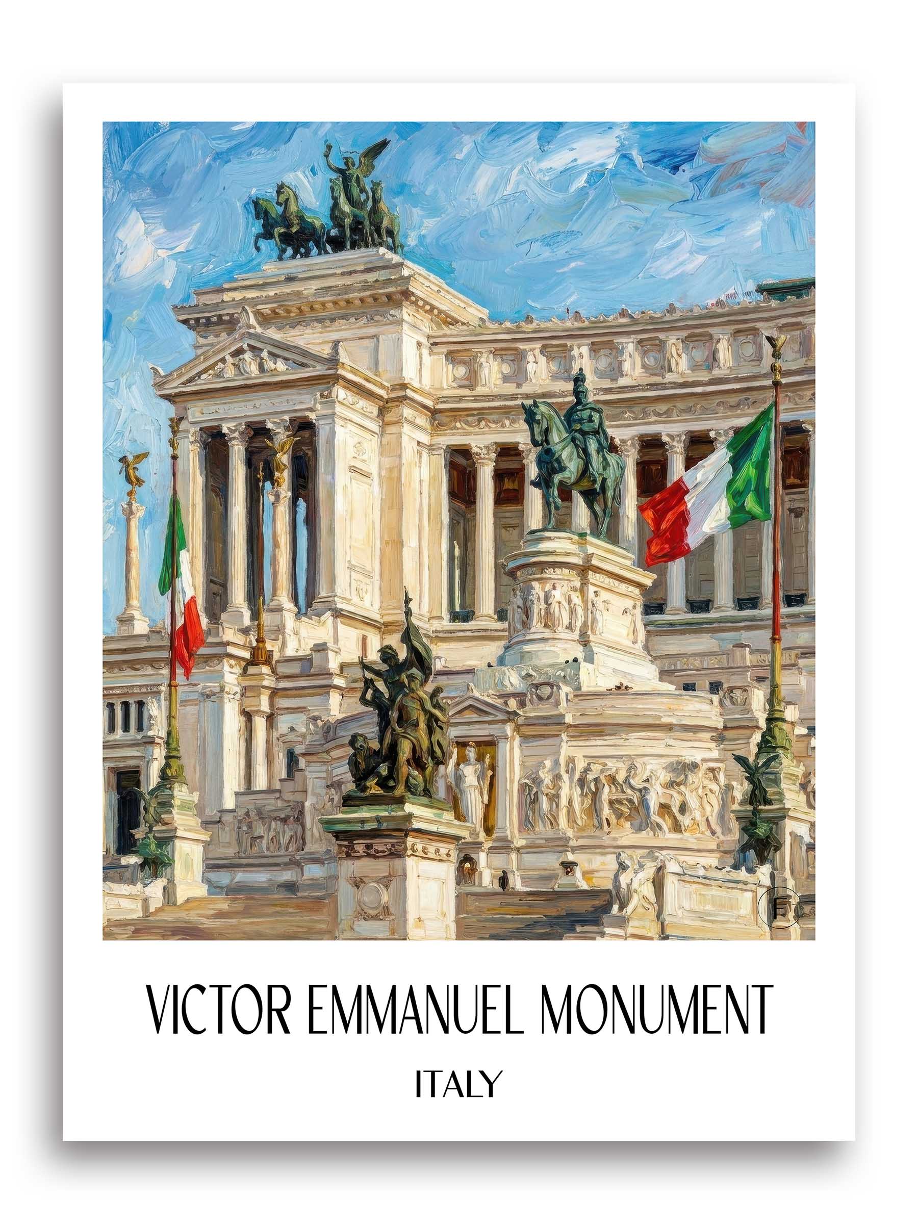 Viktor-Emanuelsdenkmal Poster - Rom - Italien Kunstdruck - Ölgemälde von A4 bis A1