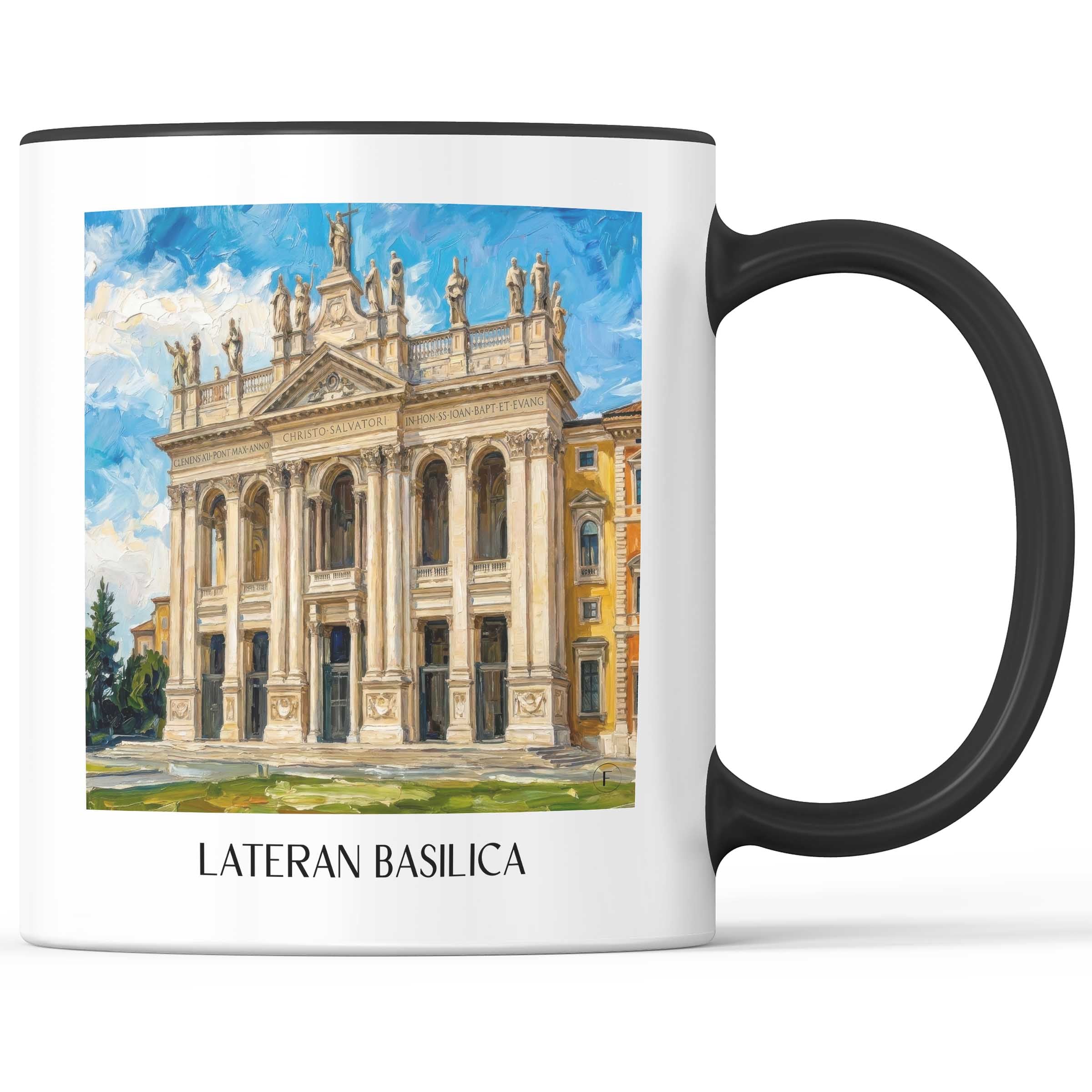 Lateranbasilika Kaffeebecher - Rom - Italien Becher - Kaffeetasse im Ölgemälde Stil