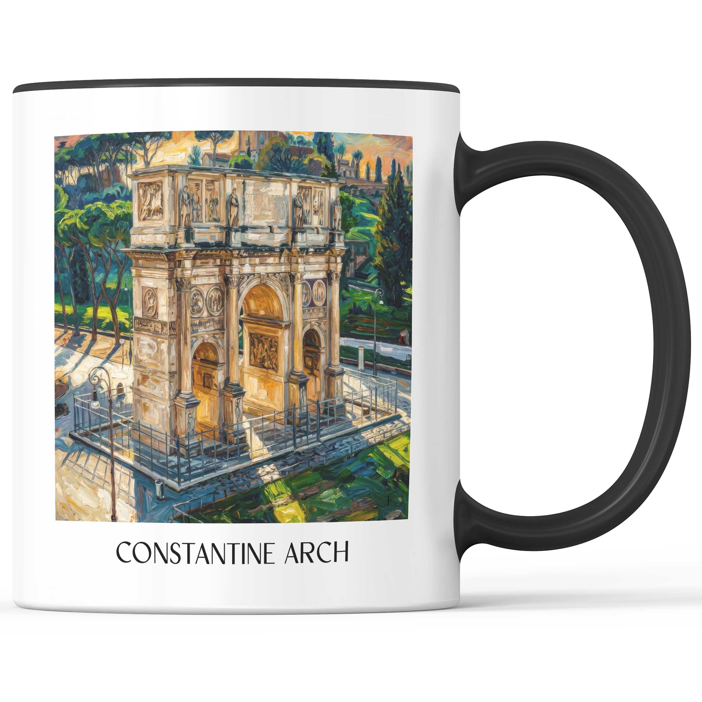 Konstantinsbogen Kaffeebecher - Rom - Italien Becher - Kaffeetasse im Ölgemälde Stil