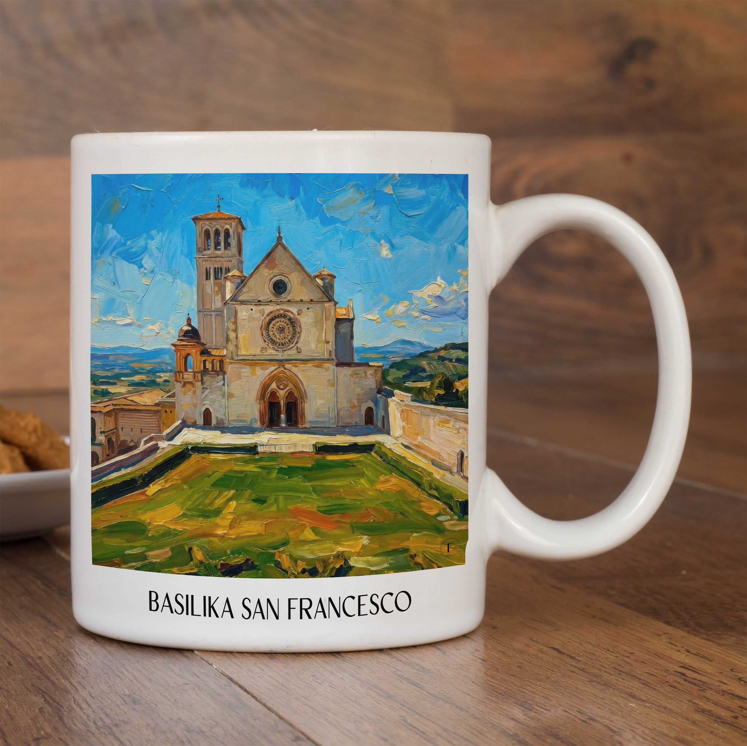 basilika-san-francesco-assisi-italien-kaffeebecher-oil-painting-oelgemaelde