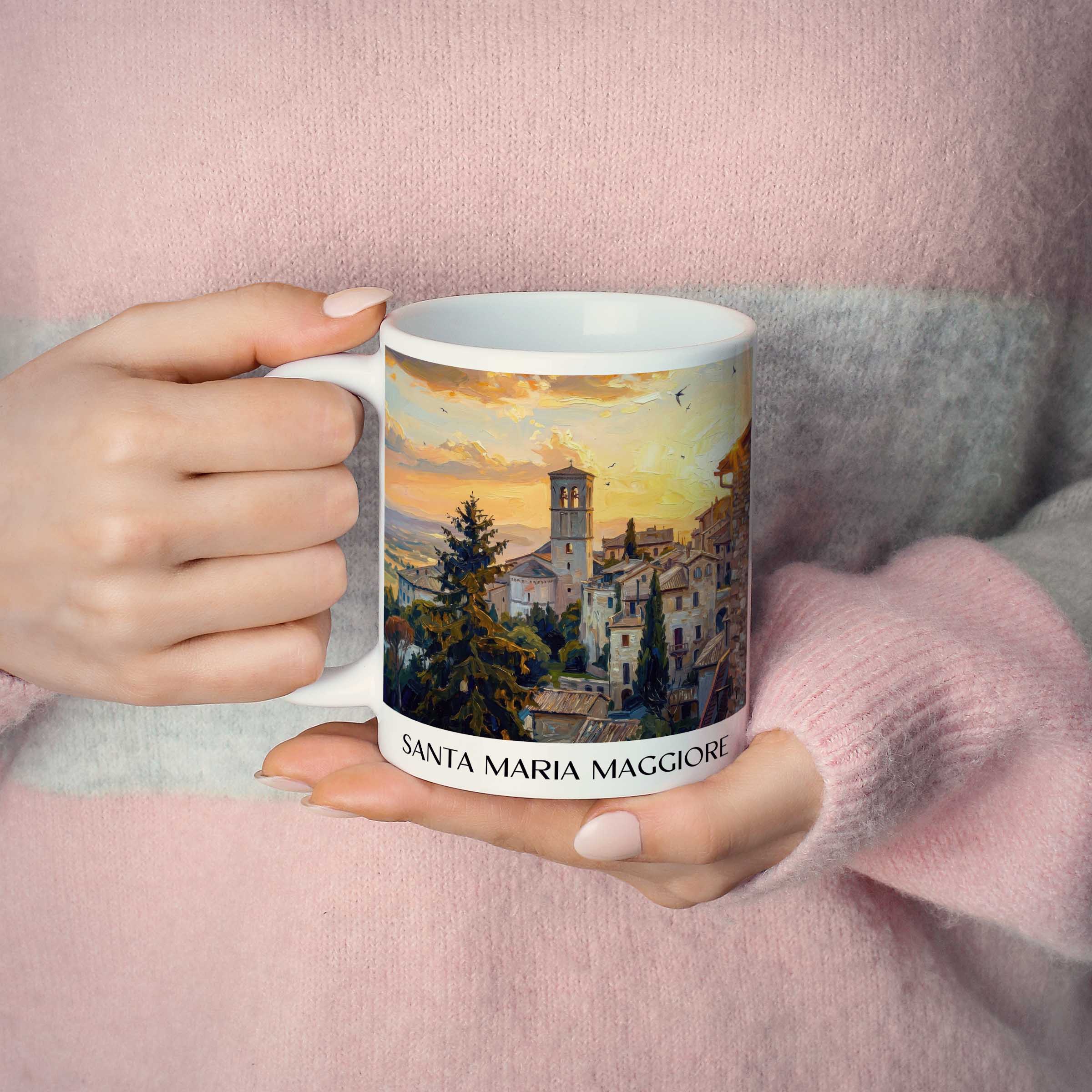 santa-maria-maggiore-assisi-italien-kaffeebecher-oil-painting-oelgemaelde