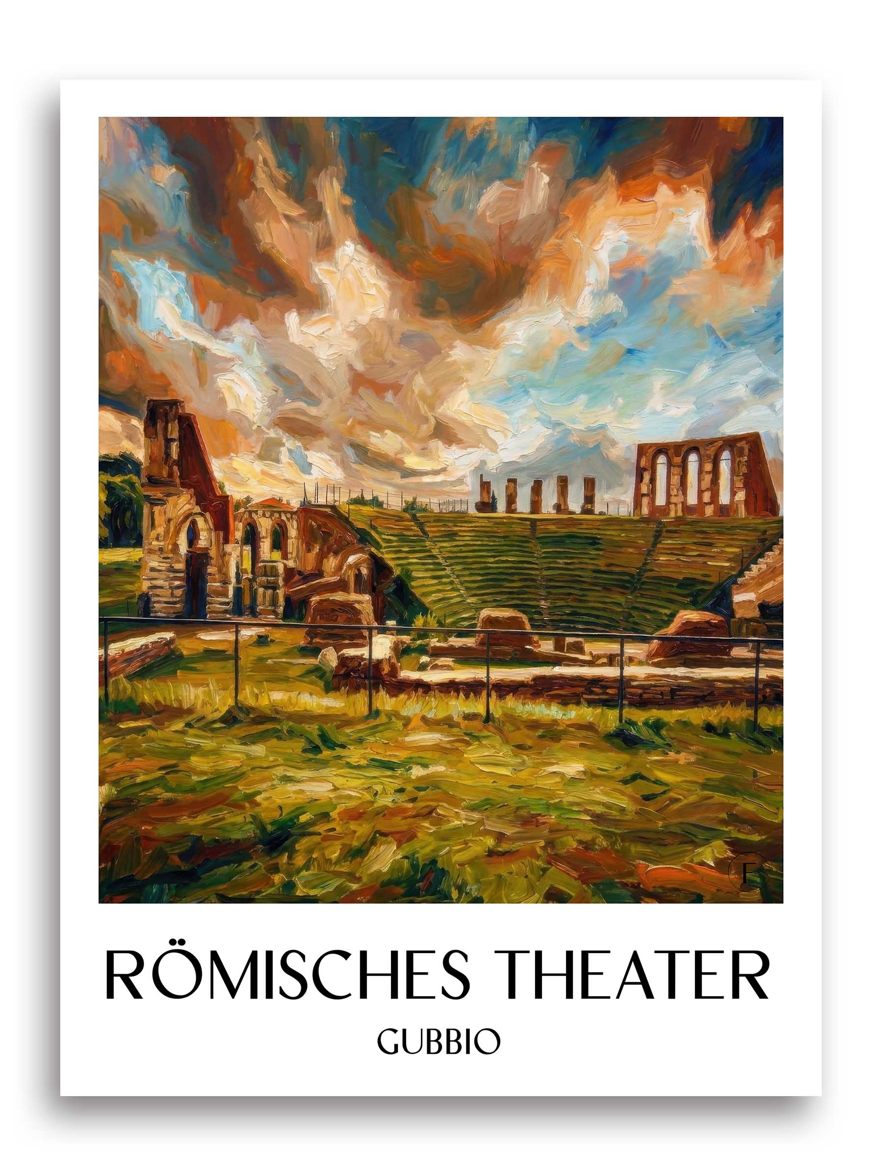 römisches-theater-gubbio-italien-poster-oil-painting-oelgemaelde