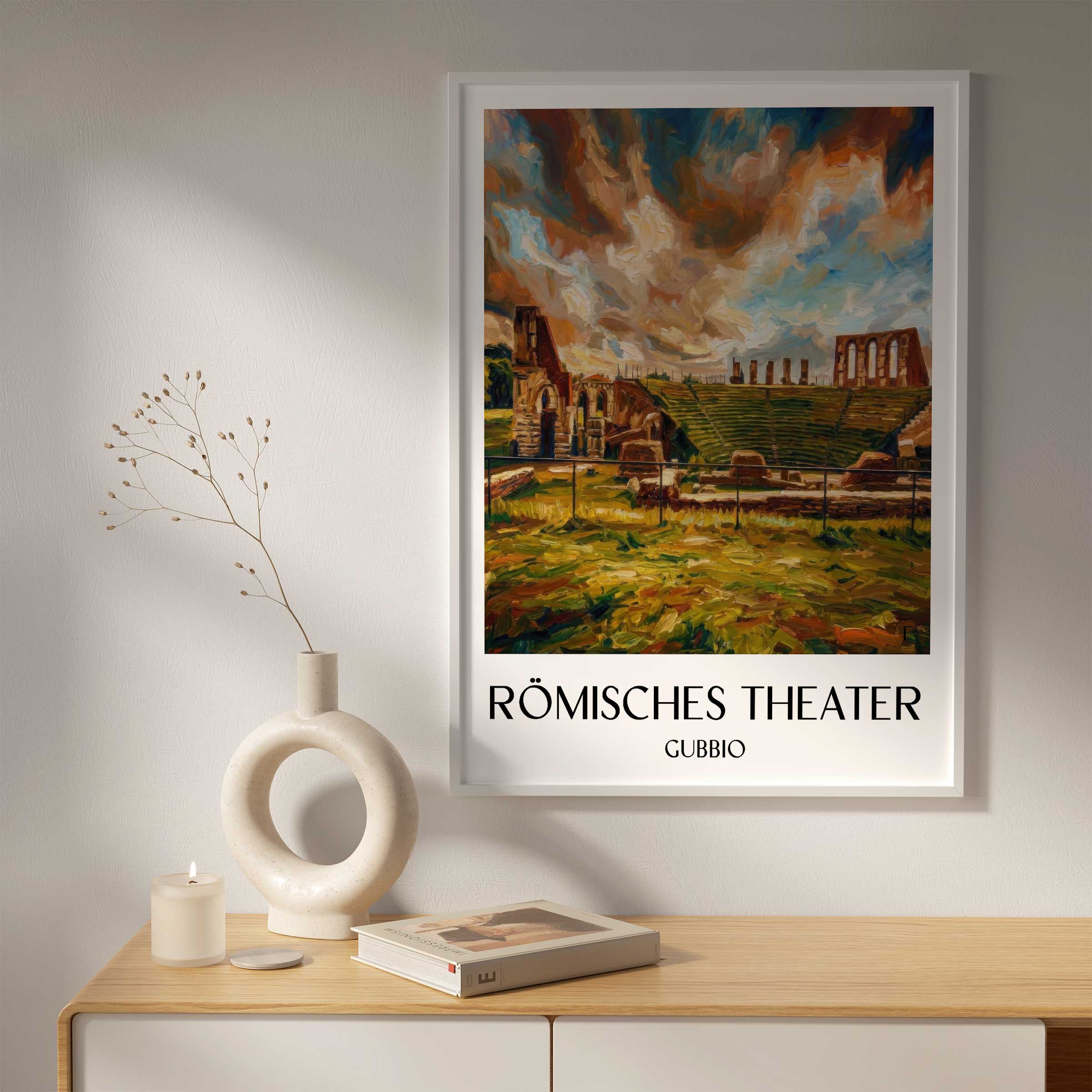 römisches-theater-gubbio-italien-poster-oil-painting-oelgemaelde