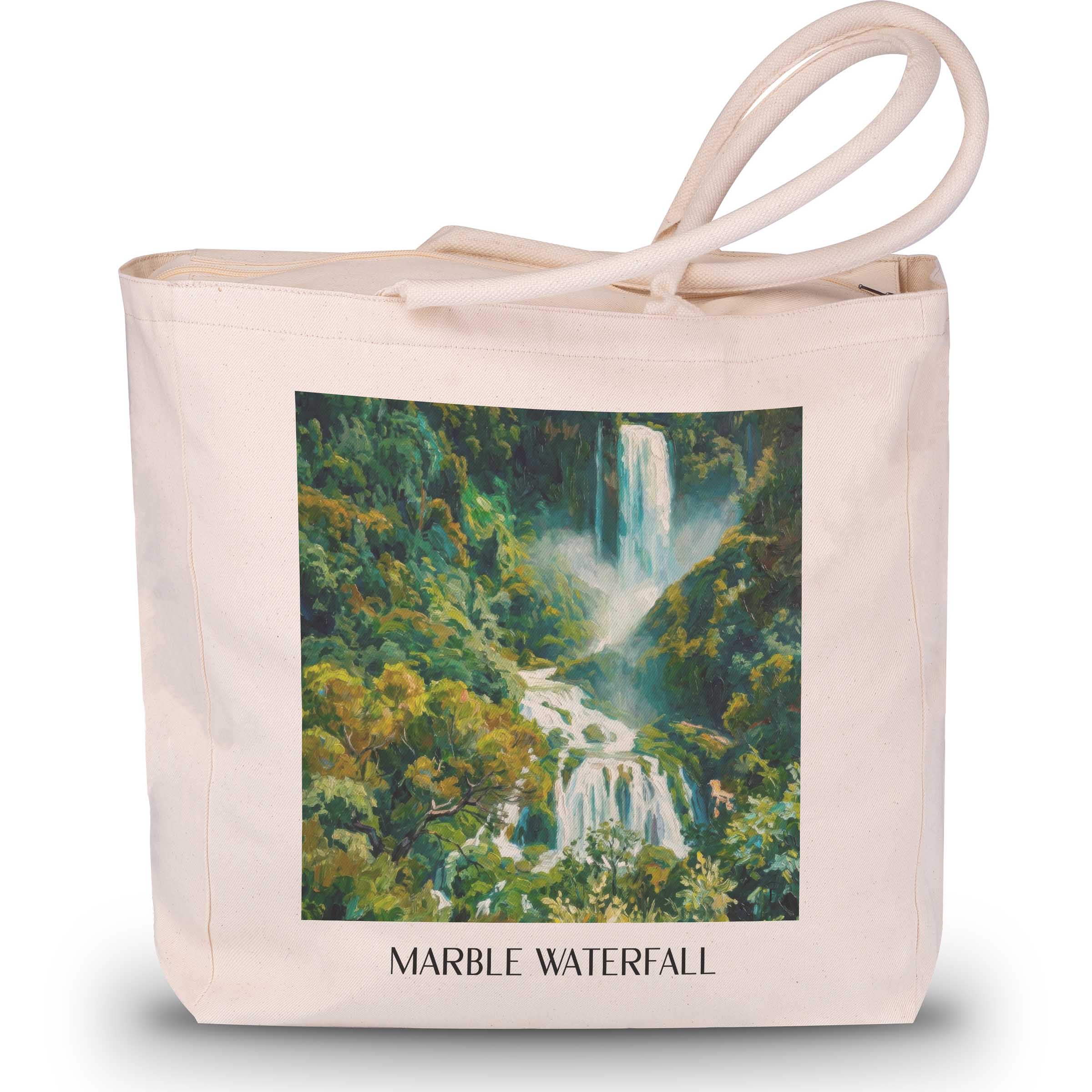 Cascata delle Marmore Shopping Tasche - Umbrien - Italien Tote Bag - Einkaufstasche im Ölgemälde Stil