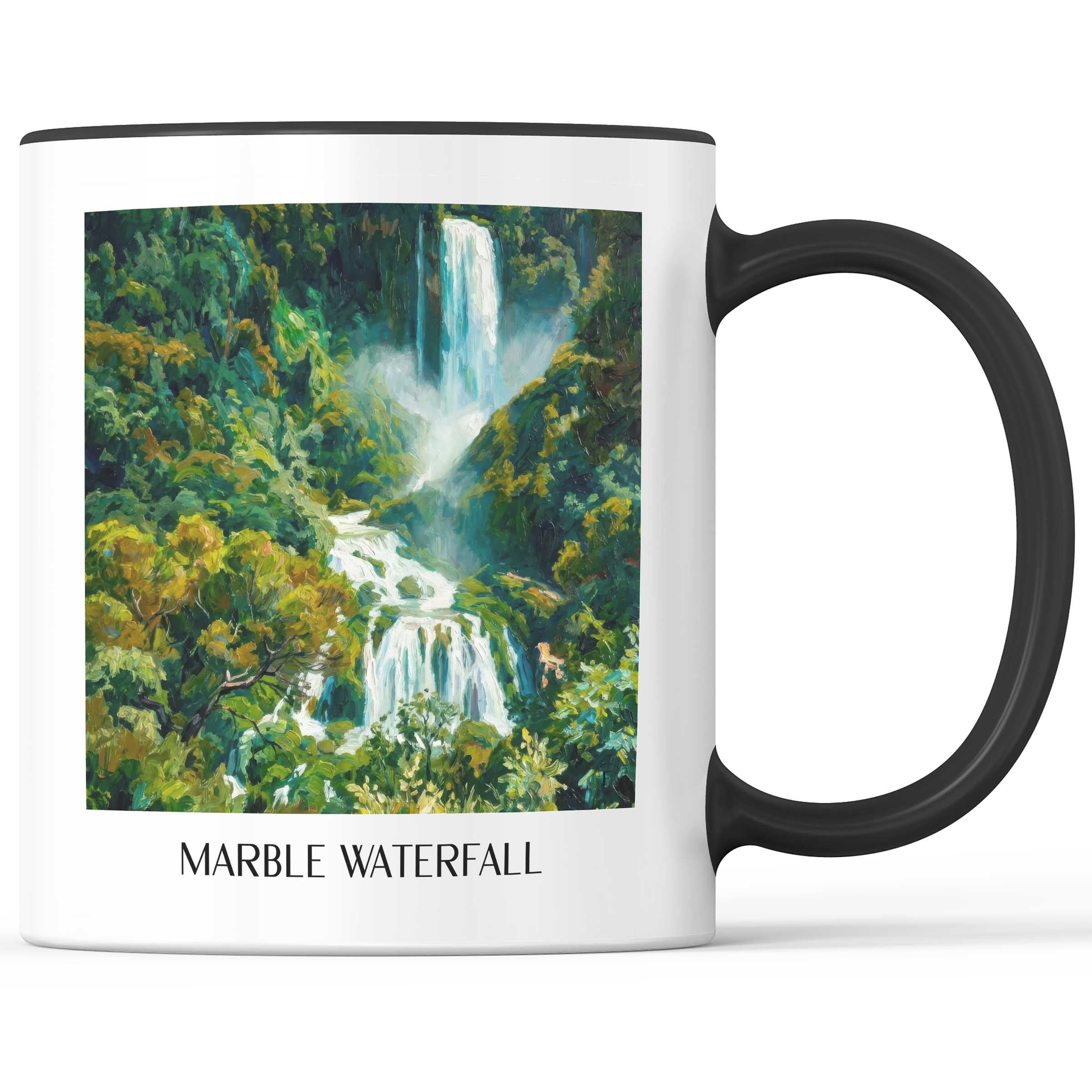Cascata delle Marmore Kaffeebecher - Umbrien - Italien Becher - Kaffeetasse im Ölgemälde Stil