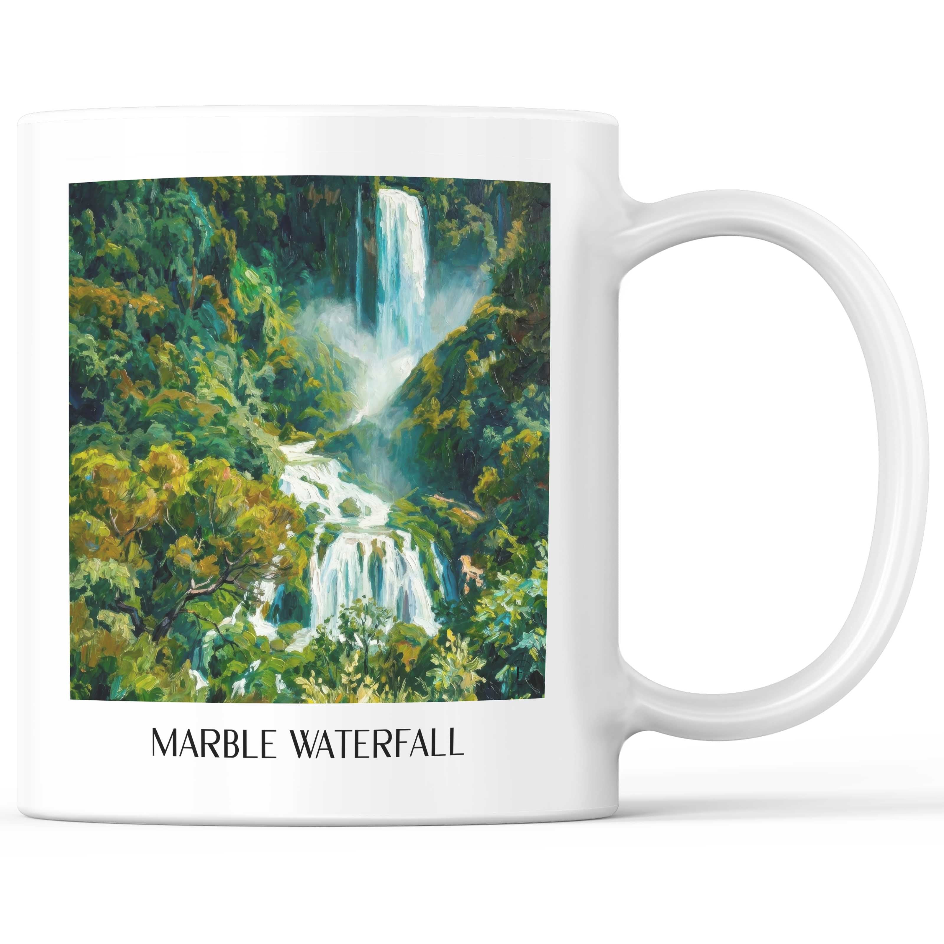 Cascata delle Marmore Kaffeebecher - Umbrien - Italien Becher - Kaffeetasse im Ölgemälde Stil