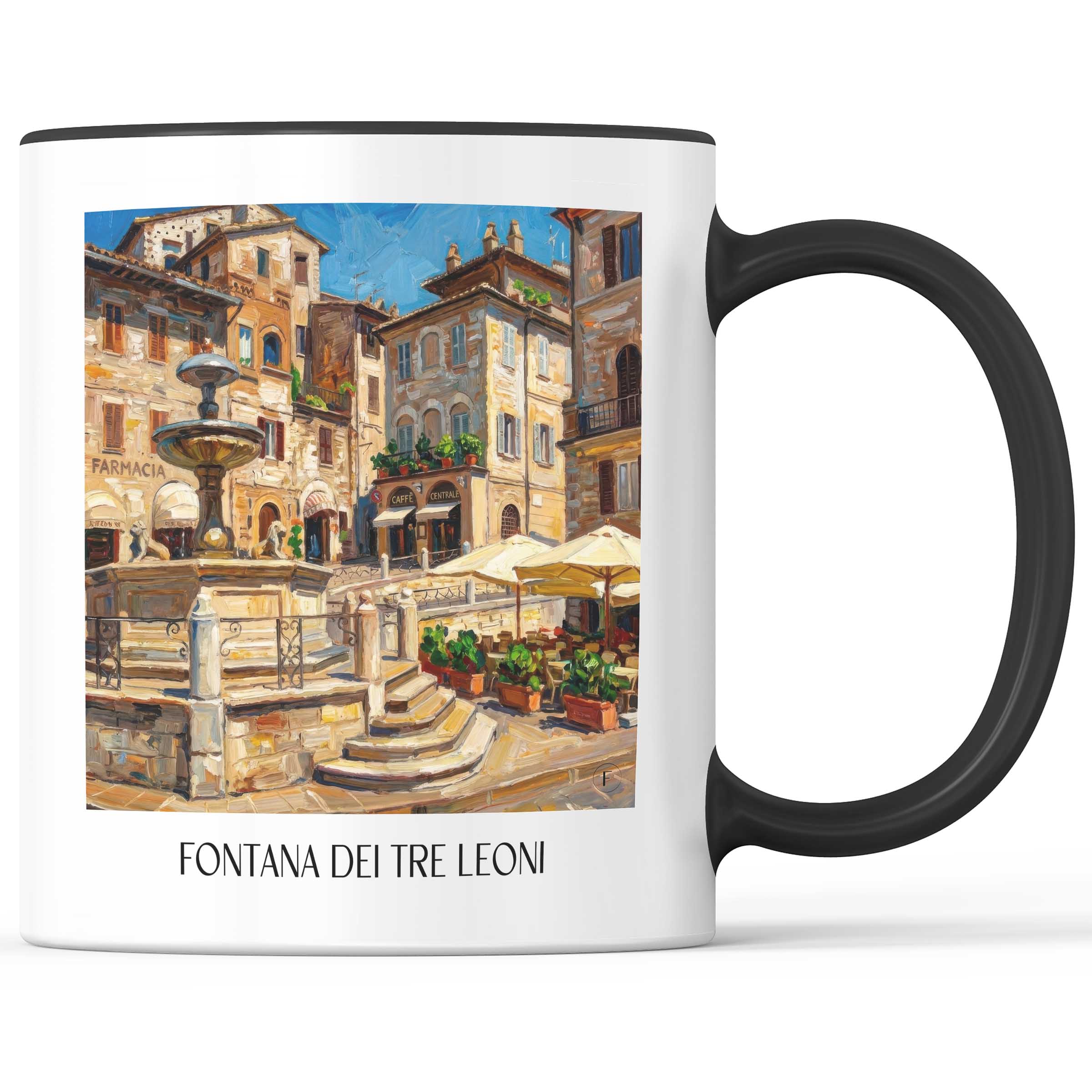 fontana-dei-tre-leoni-assisi-italien-kaffeebecher-oil-painting-oelgemaelde