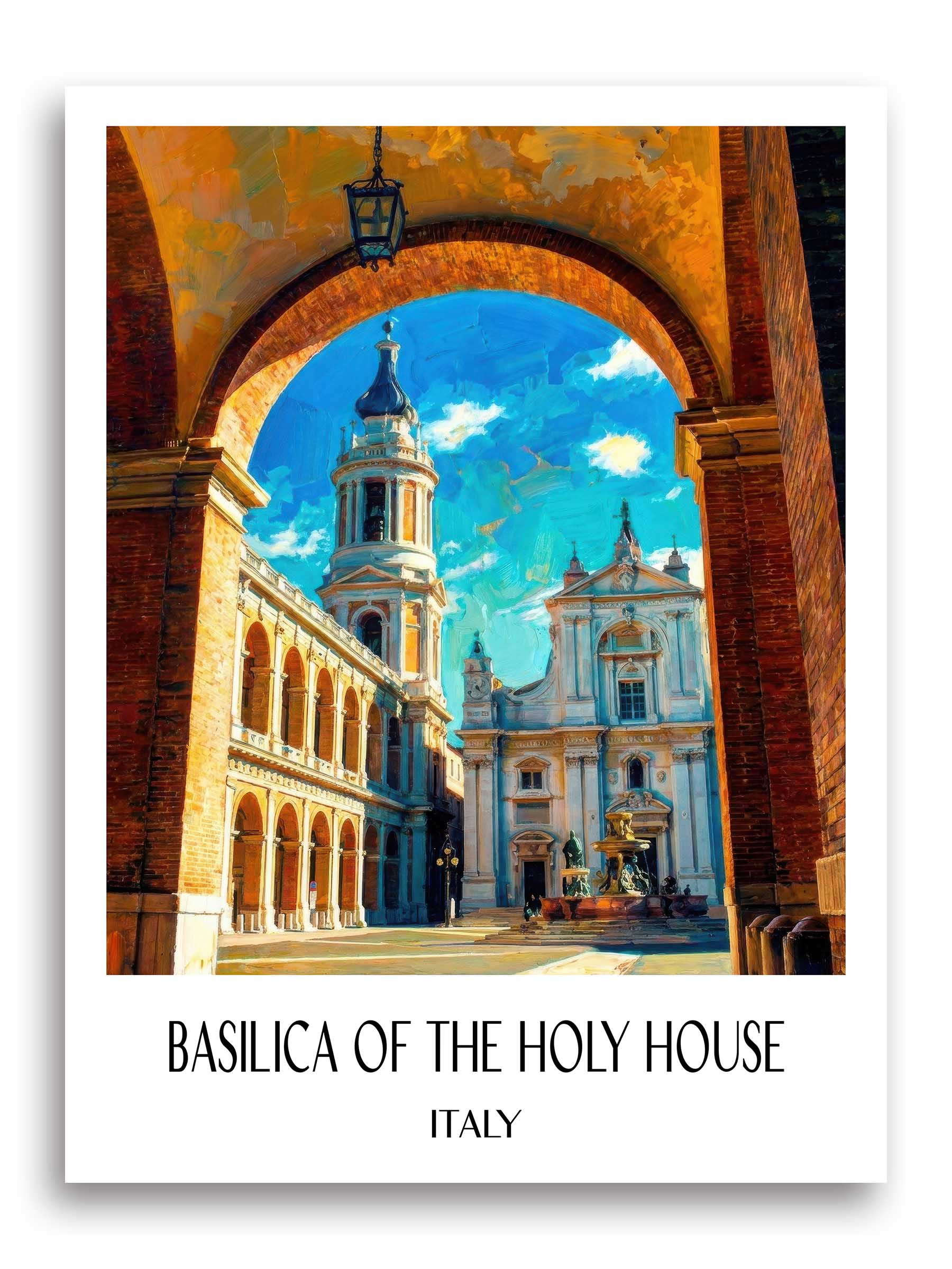 Basilika vom Heiligen Haus Poster - Loreto - Italien Kunstdruck - Ölgemälde von A4 bis A1