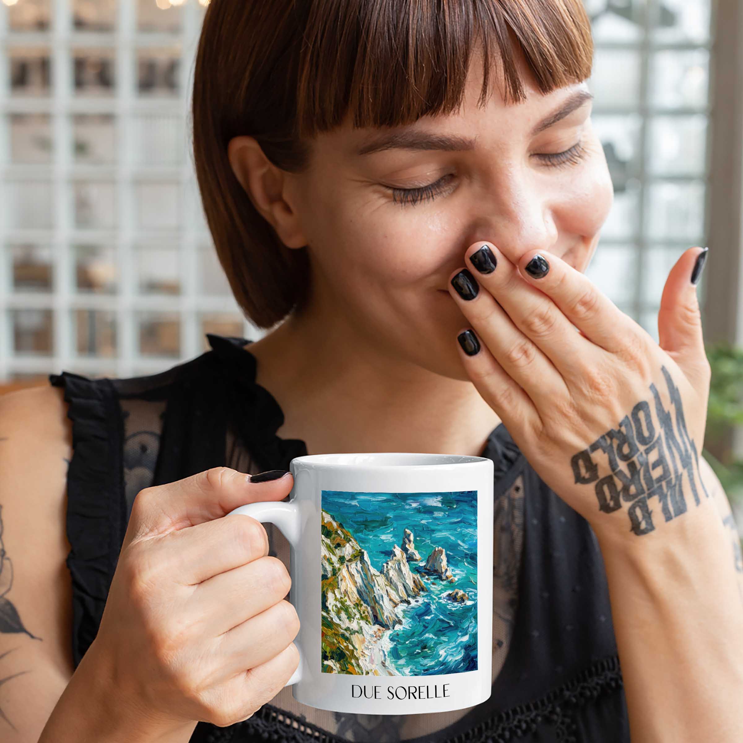 due-sorelle-sirolo-italien-kaffeebecher-oil-painting-oelgemaelde