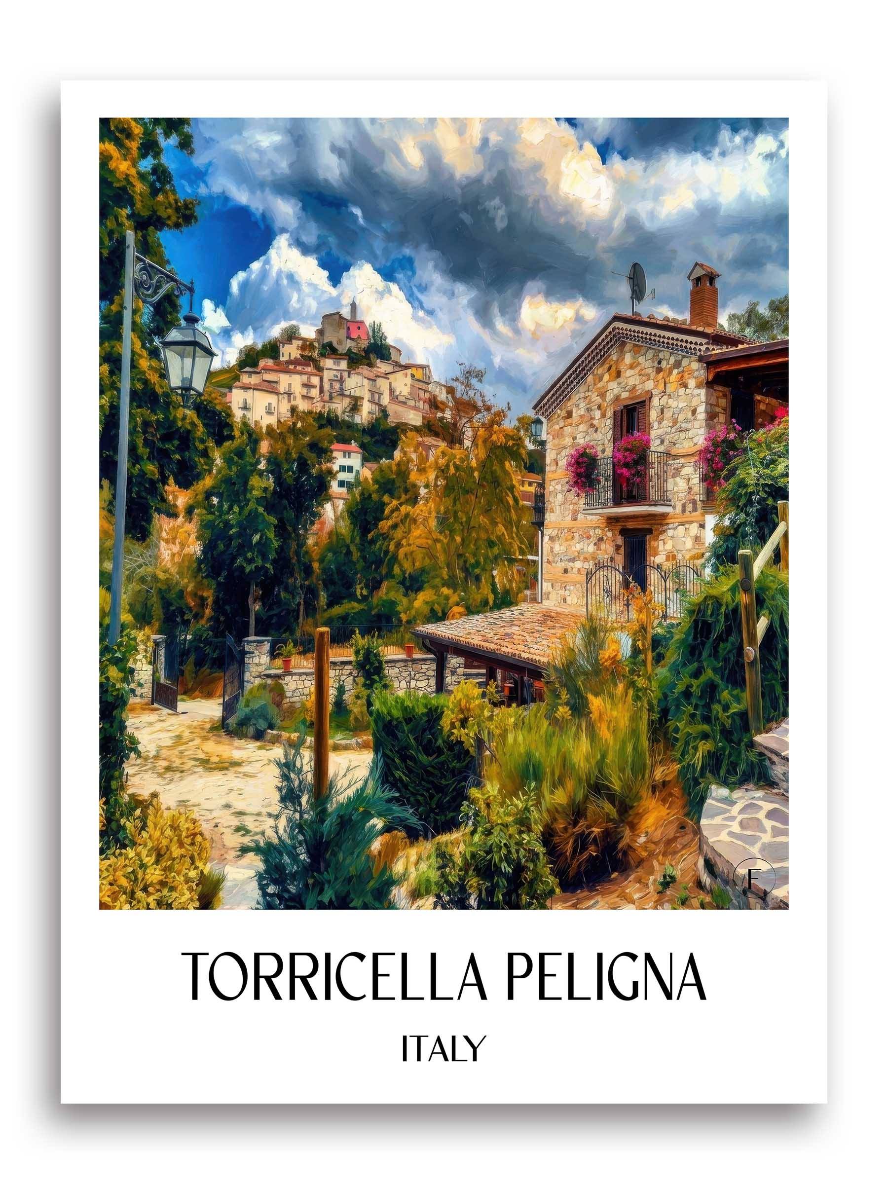 Torricella Peligna Poster - Abruzzen - Italien Kunstdruck - Ölgemälde von A4 bis A1