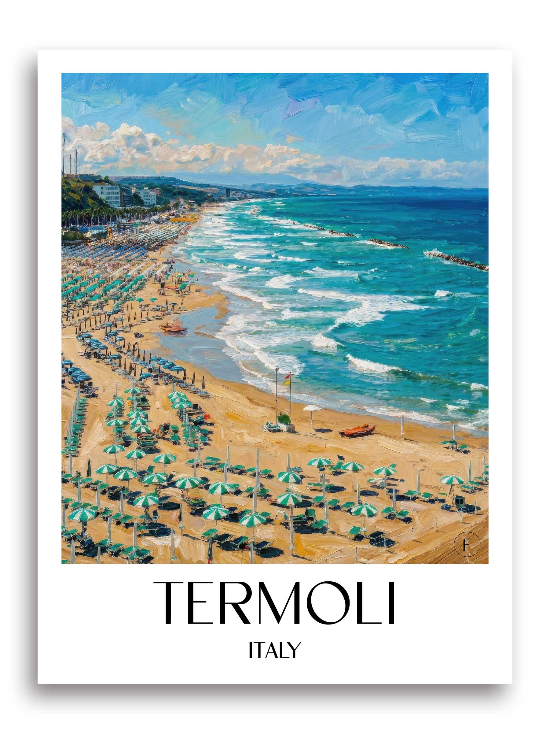 Termoli Poster - Molise - Italien Kunstdruck - Ölgemälde von A4 bis A1